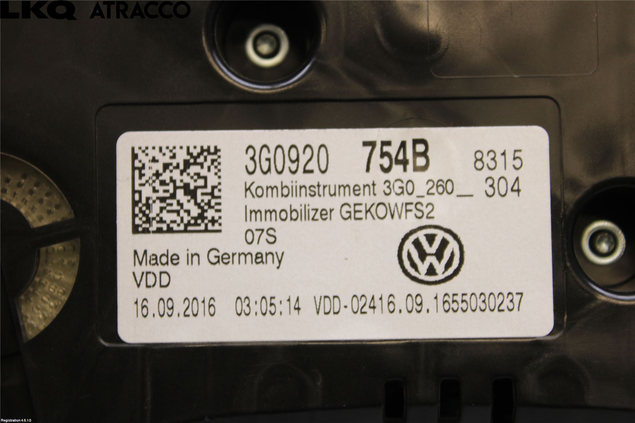 Volkswagen VW PASSAT 15-19 Instr Kombinert