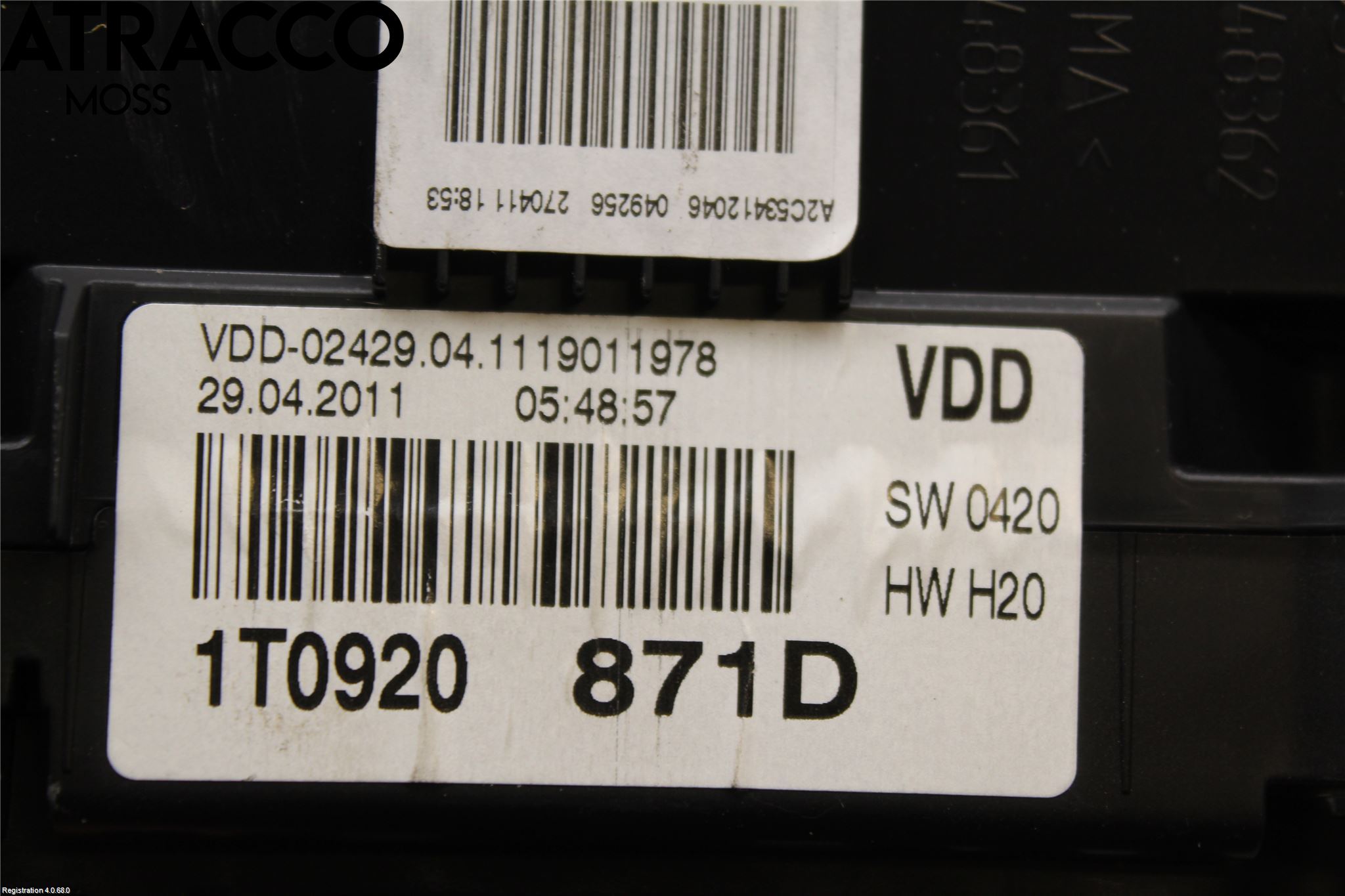 Volkswagen VW TOURAN 10-15 Instr Kombinert