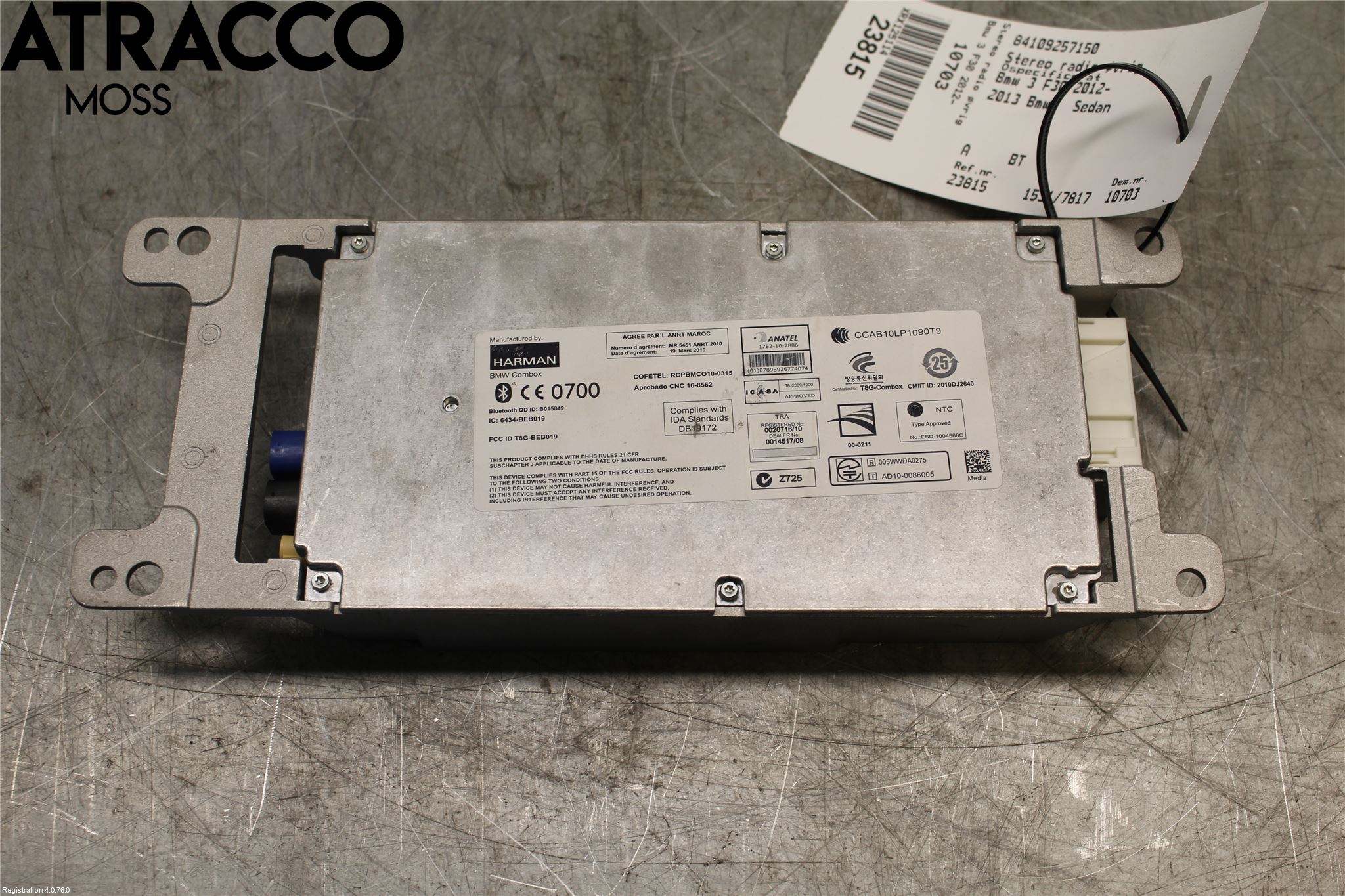 BMW 3 F30/F31/F80 12-19 Stereo Radio Øvrig