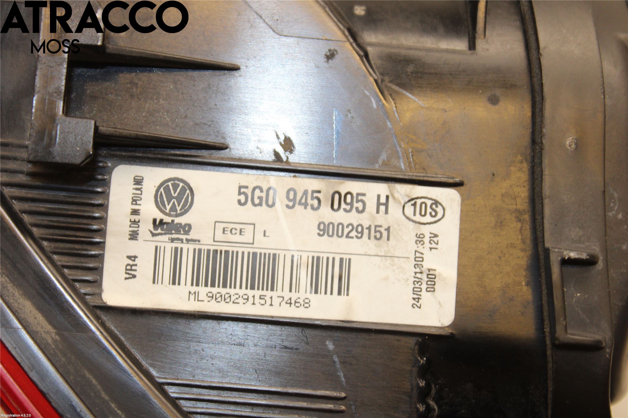 Volkswagen VW GOLF / E-GOLF VII 13-20 Baklykt Venstre