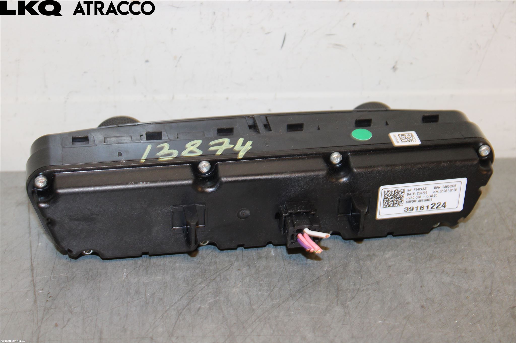 Opel CORSA F, CORSA-E 20- Varme Ac Betjening-Display