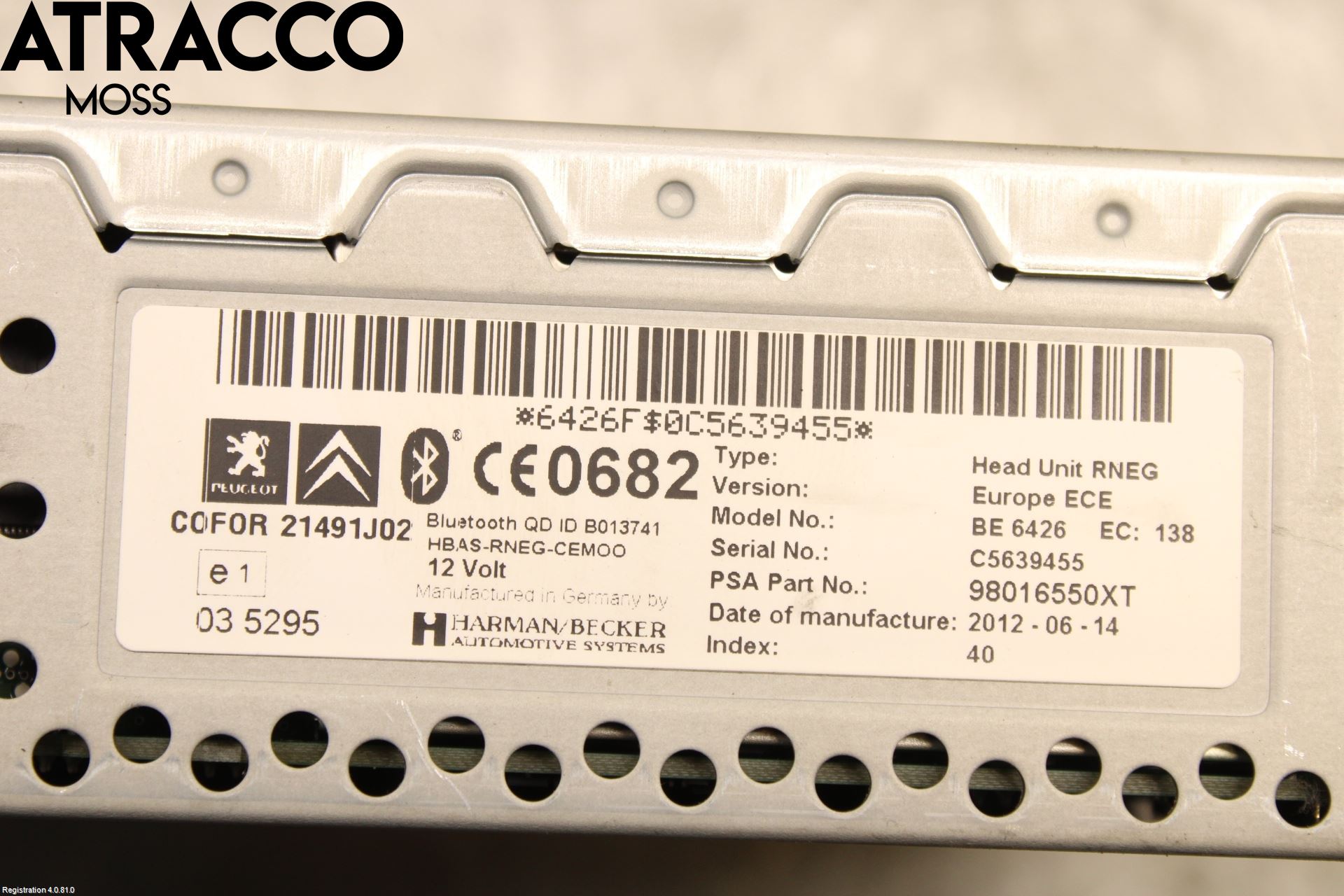 Peugeot 3008 09-16 Stereo Radio Med Cd