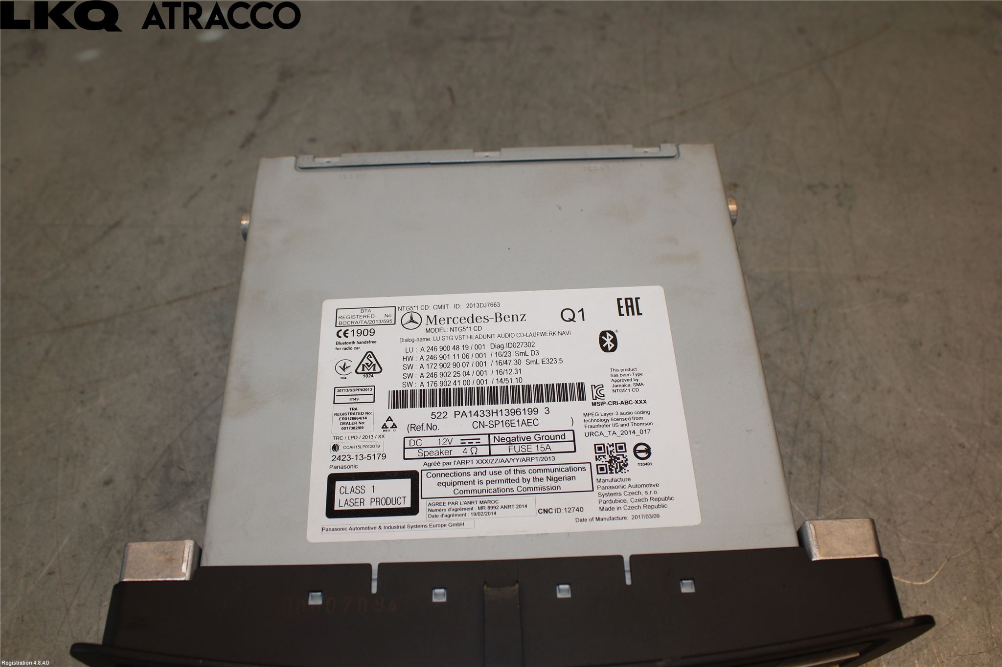 Mercedes-Benz MB B-KLASS (W246/W242) 12-19 Stereo Radio