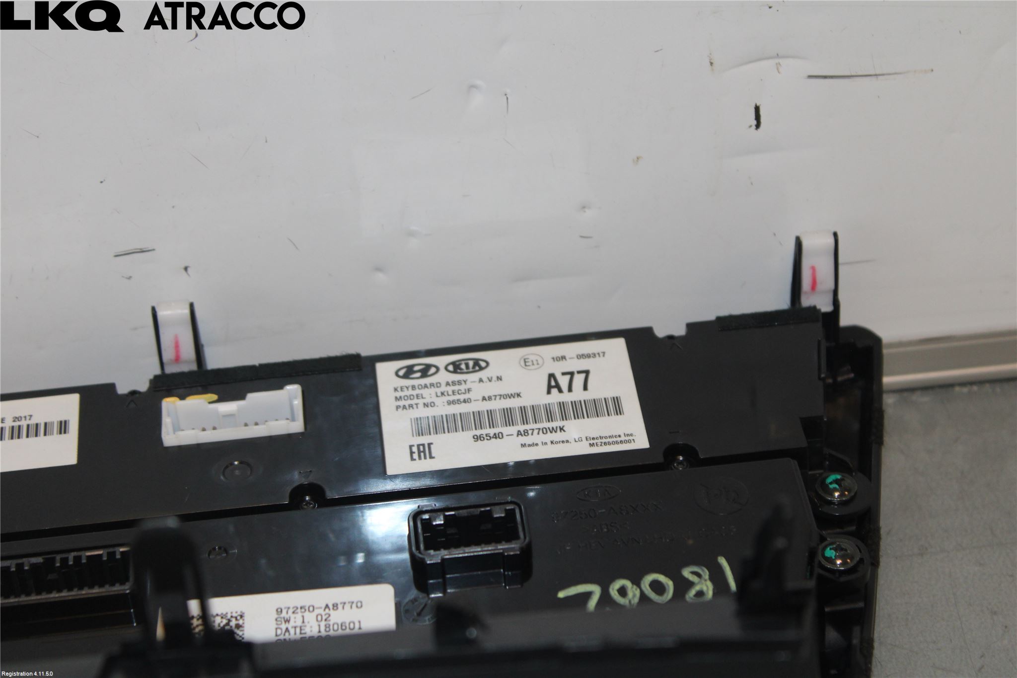 Kia OPTIMA 16-20 Varme Ac Betjening-Display