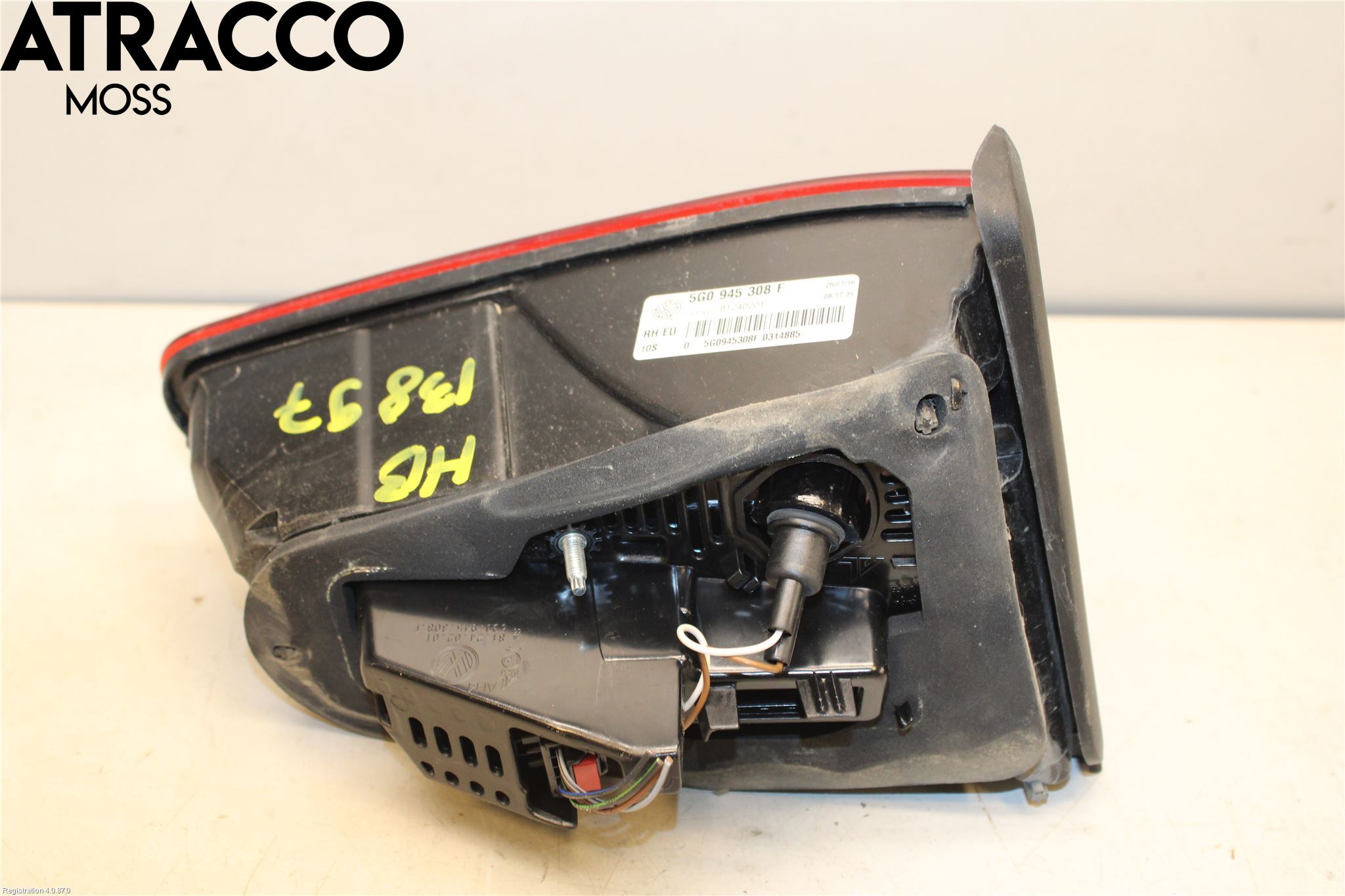 Volkswagen VW GOLF / E-GOLF VII 13-20 Baklykt Høyre  På Luke(Indre)