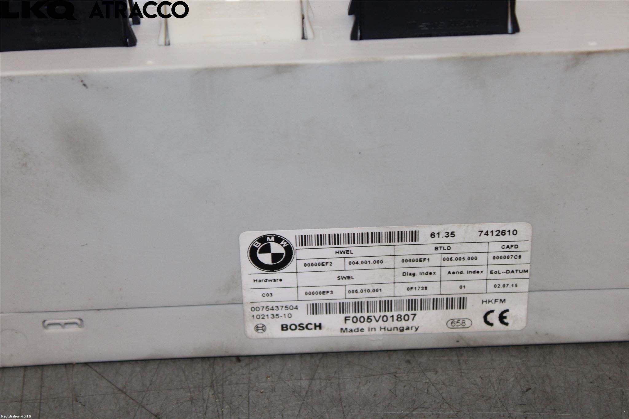 BMW 3 F30/F31/F80 12-19 Styreenhet Bakluke