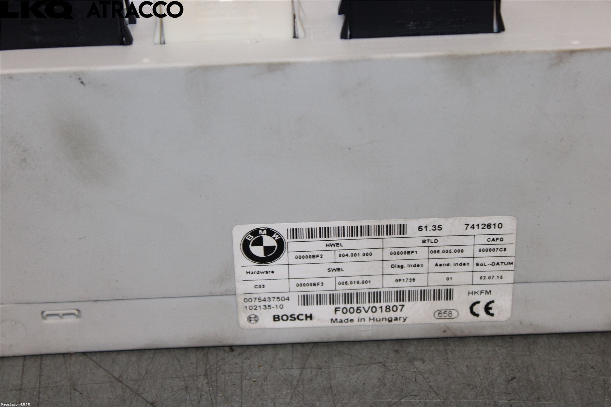 BMW 3 F30/F31/F80 12-19 Styreenhet Bakluke