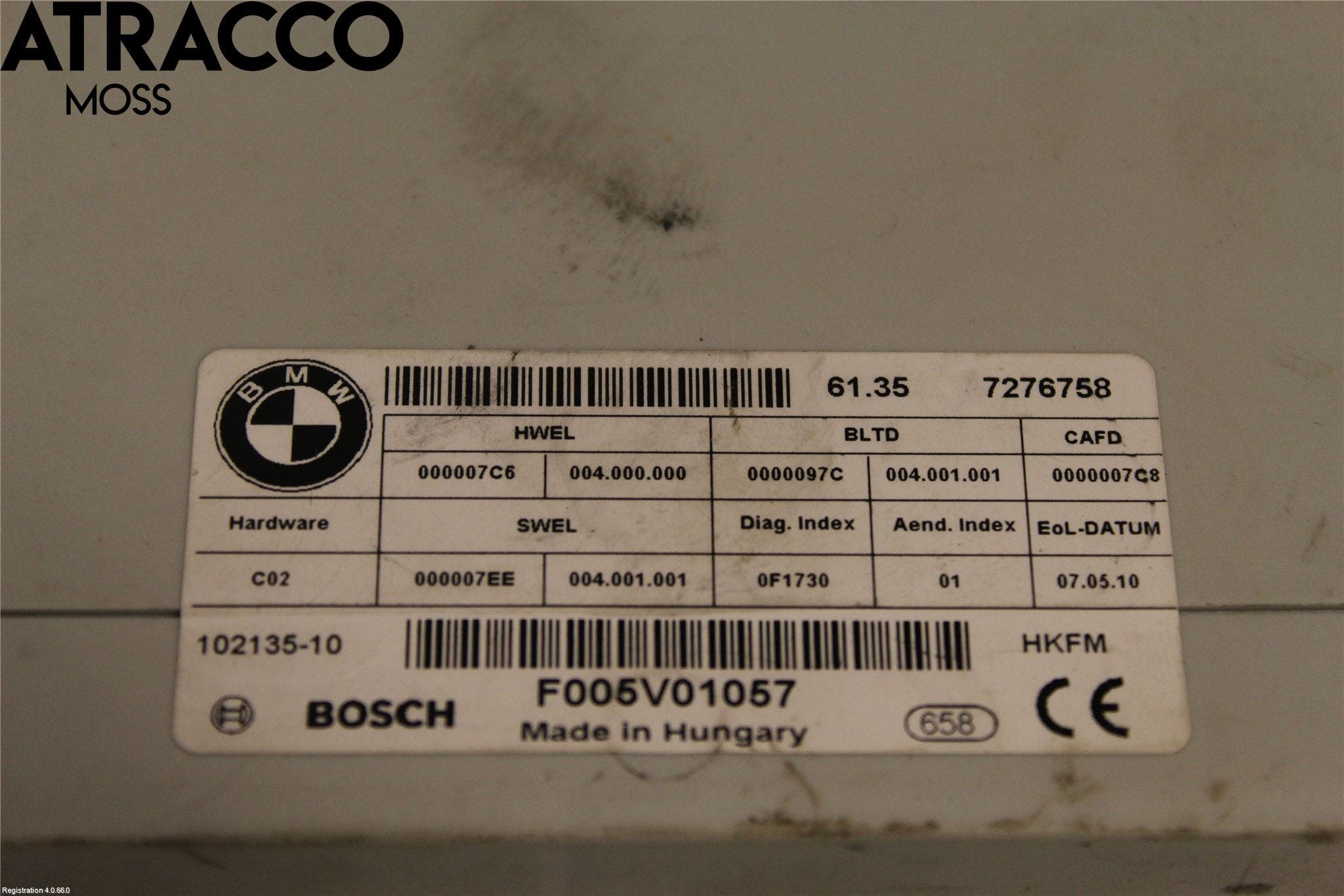 BMW 5 F10/F11/F18 09-17 Styreenhet Øvrig