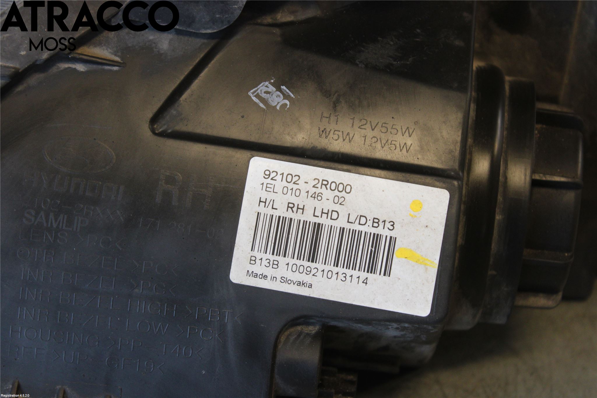 Hyundai i30 FD 07-12 Frontlykt Høyre