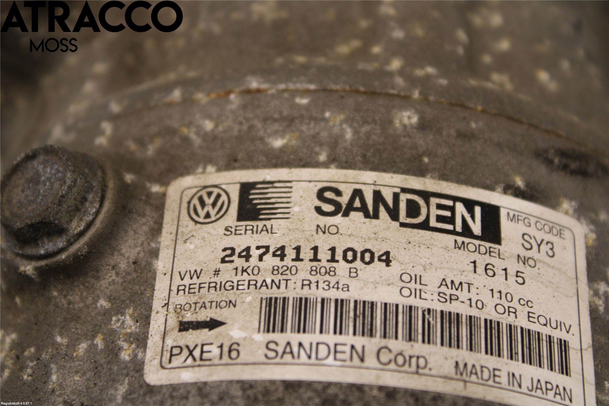 Volkswagen VW TOURAN 10-15 Varme Ac Kompressor