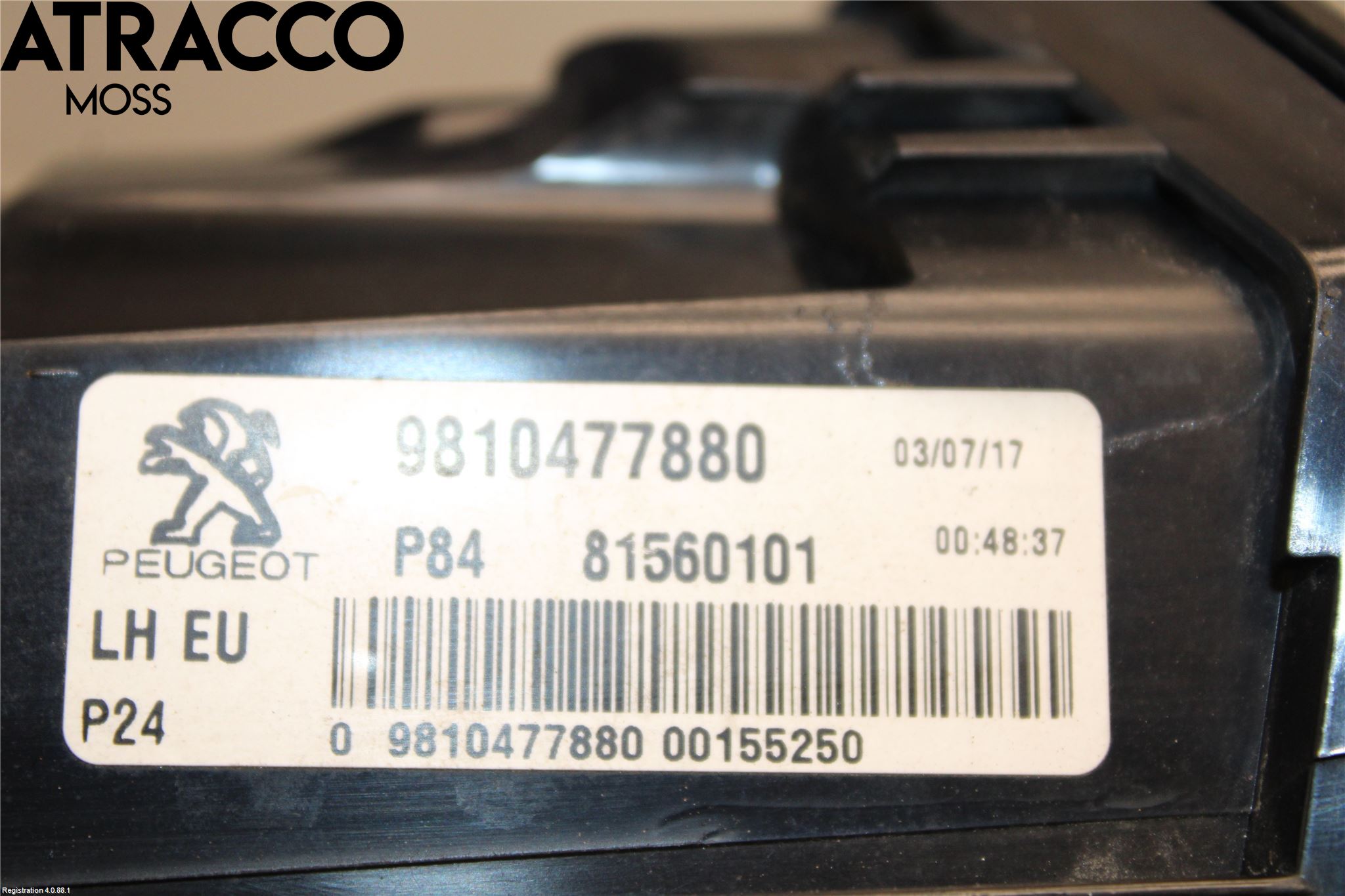 Peugeot 3008 17-24 Baklykt Venstre  På Luke(Indre