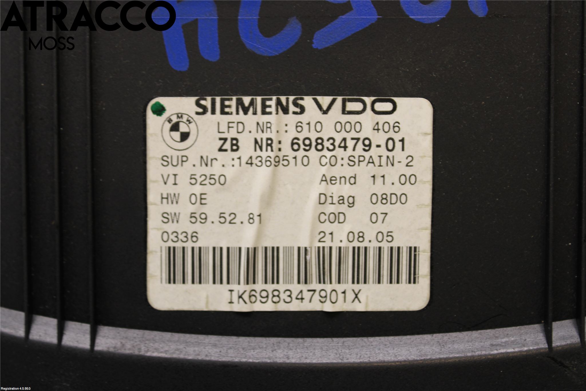 BMW 3 E90/91 SED/TOU 05-12 Instr Kombinert