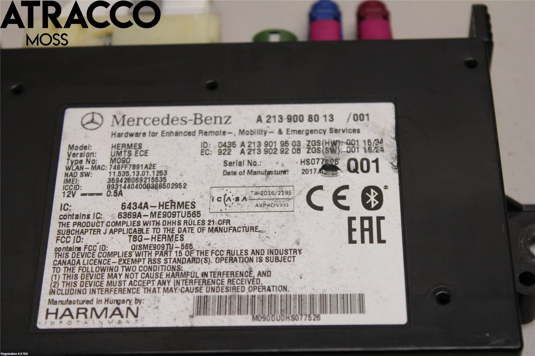 Mercedes-Benz MB B-KLASS (W246/W242) 12-19 Styrenhet Multimedia