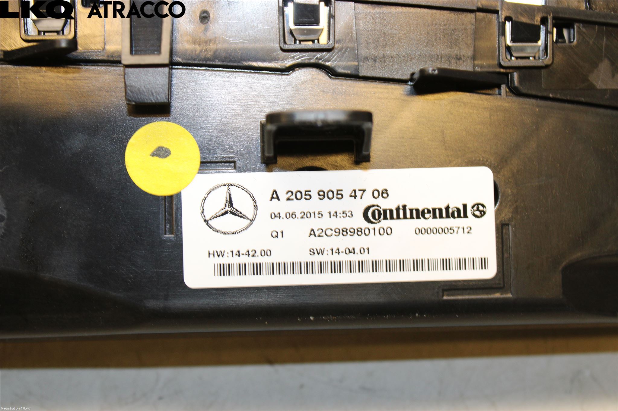 Mercedes-Benz MB C-KLASS (W205) 14-21 Varmeapparat Panel(Regulering)