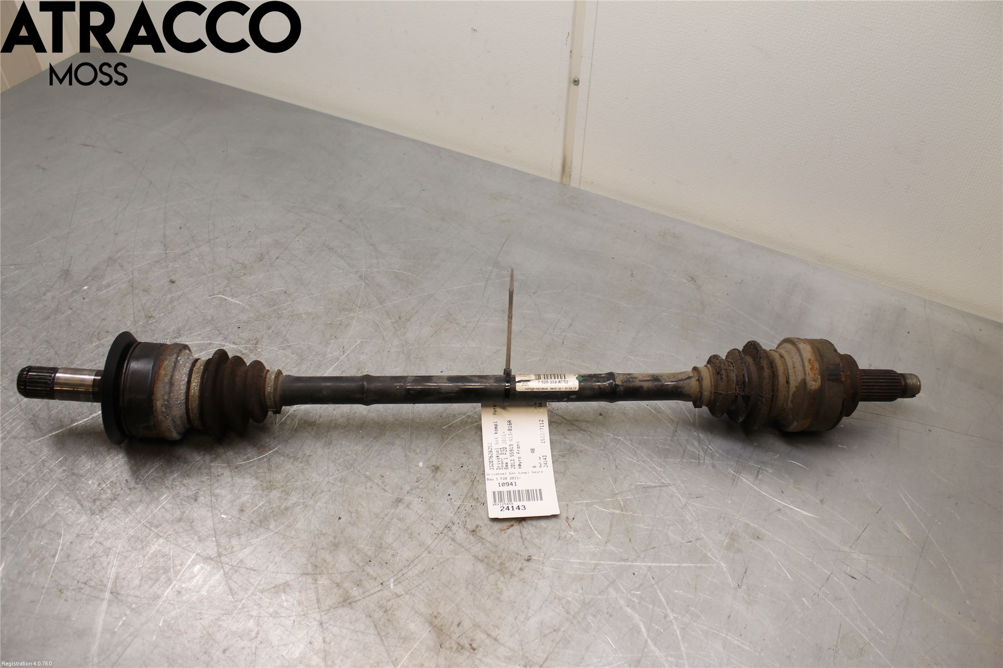 BMW 1 F20/F21 11-19 Drivaksel Bak Kompl Høyre