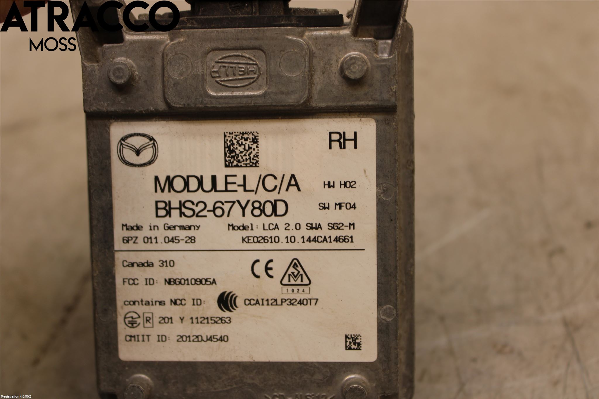 Mazda 3 III 14-19 Sensor Kollisjonsbeskyttelse