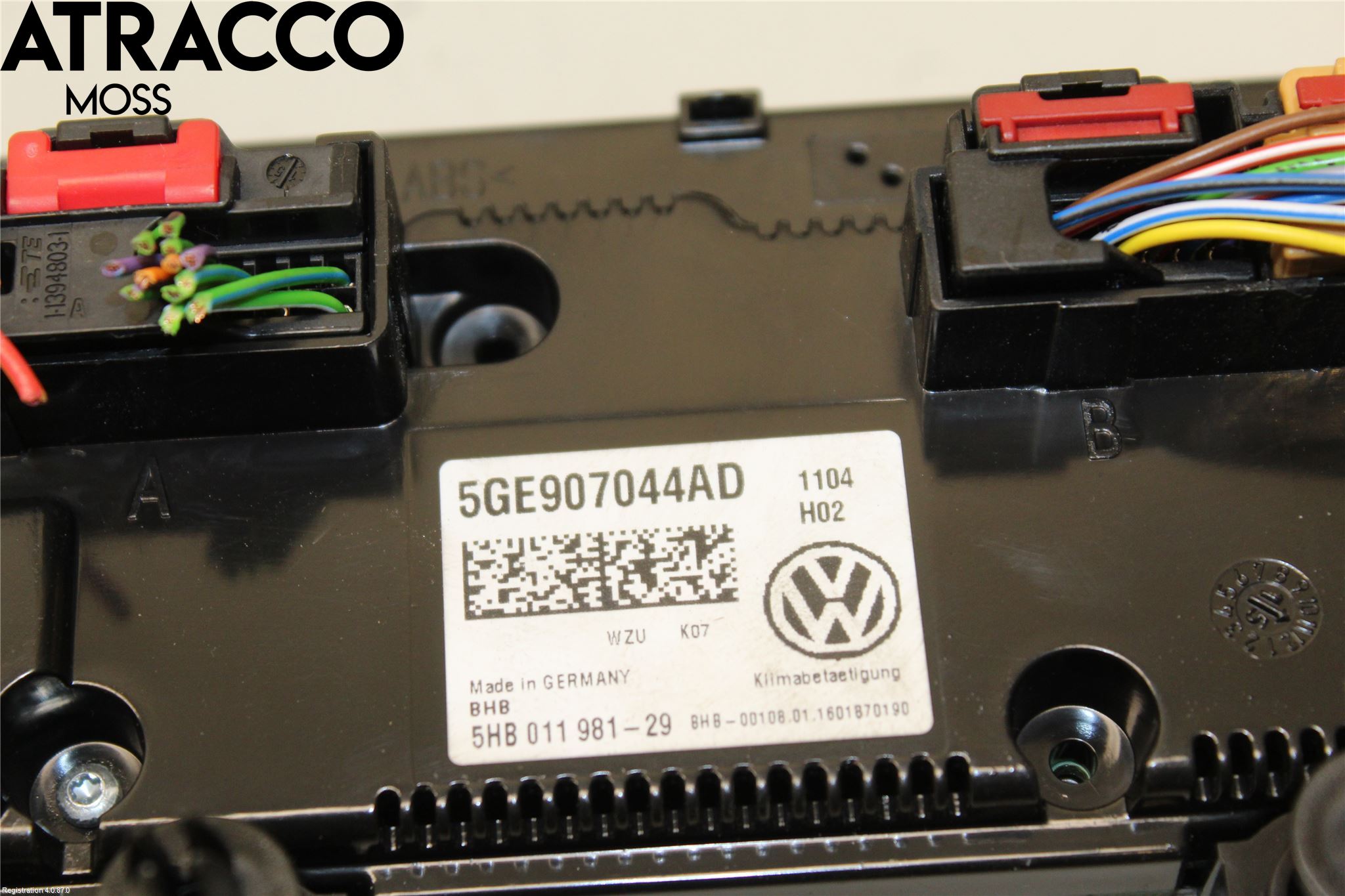 Volkswagen VW GOLF / E-GOLF VII 13-20 Varme Ac Betjening-Display