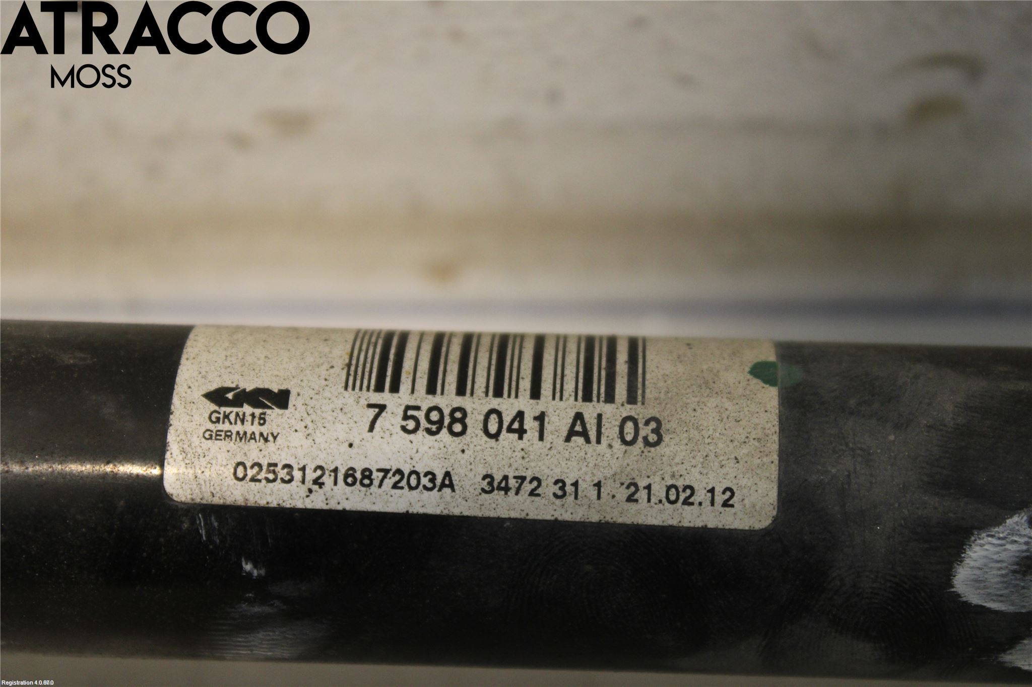 BMW X3 F25 10-17 Drivaksel Bak Kompl Venstre