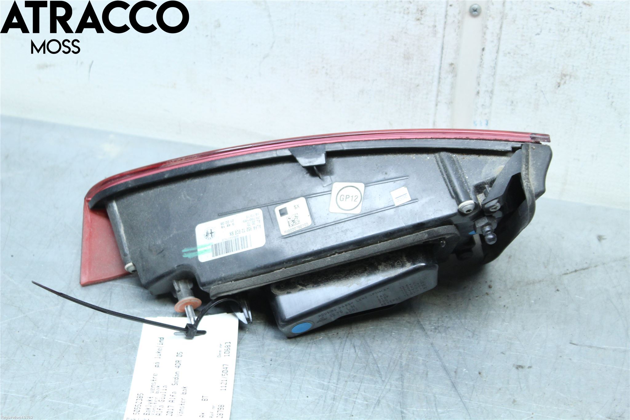 Alfa GIULIA Baklykt Venstre  På Luke(Indre