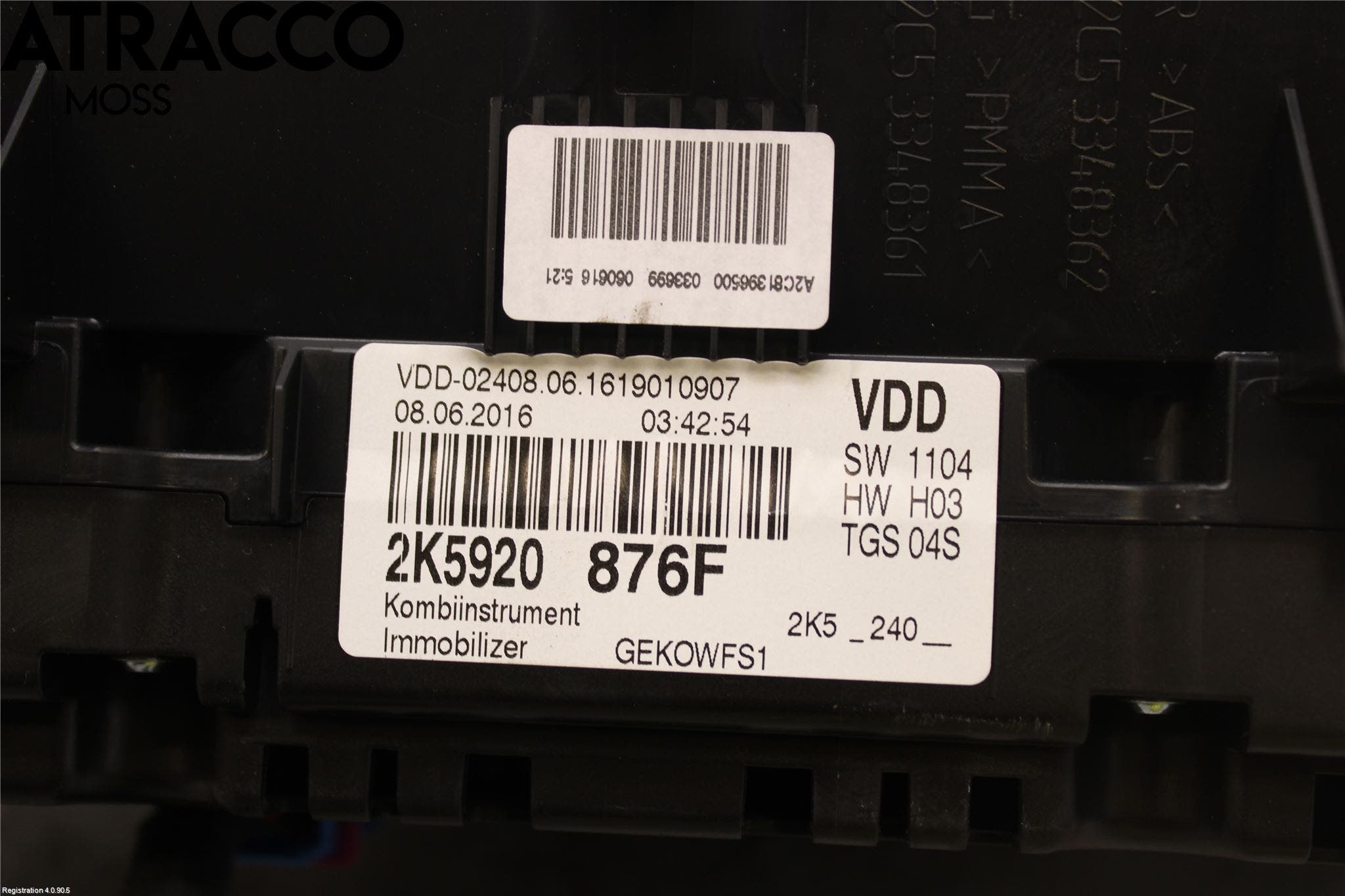 Volkswagen VW CADDY 16-20 Instr Kombinert