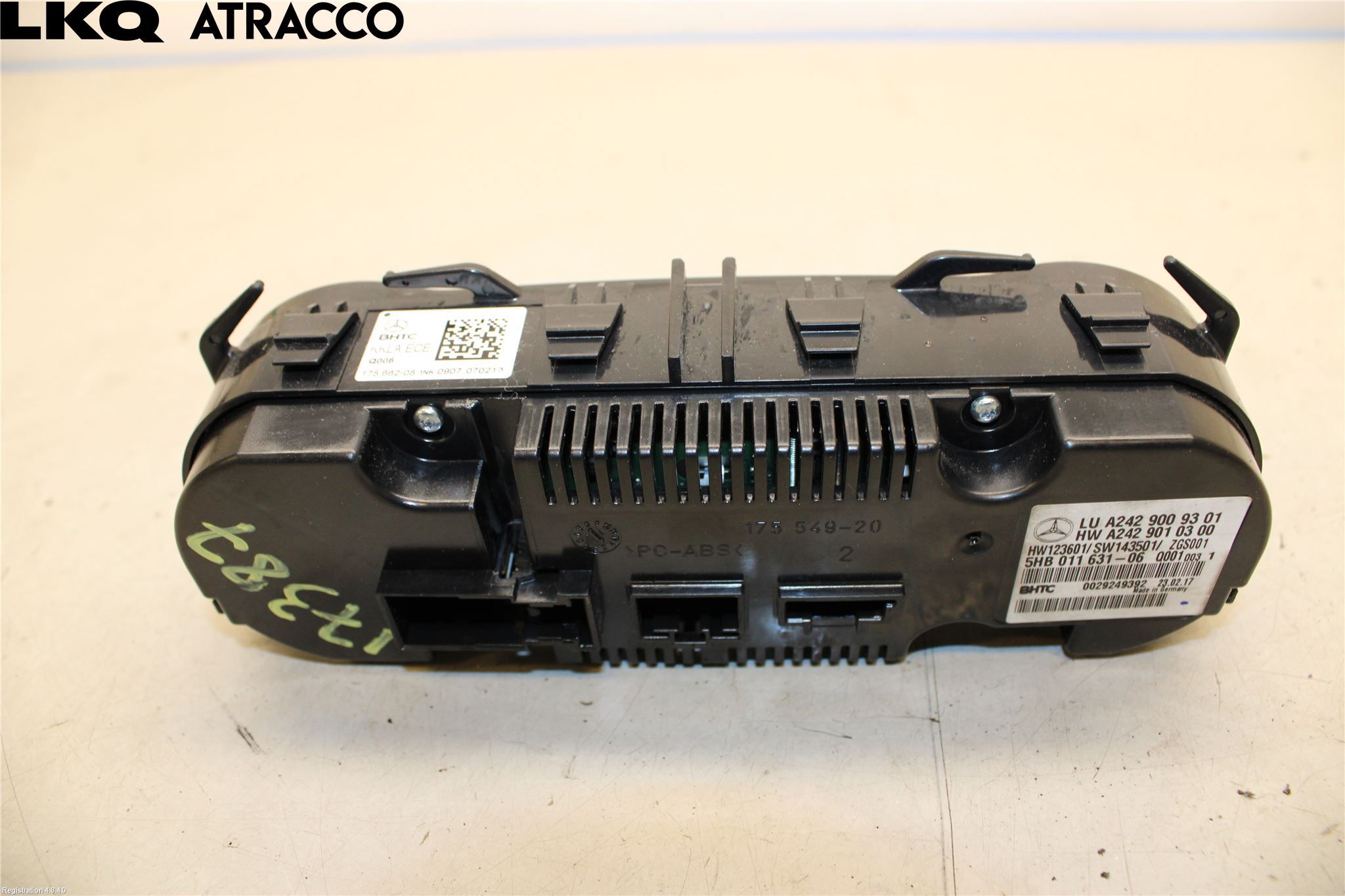 Mercedes-Benz MB B-KLASS (W246/W242) 12-19 Varme Ac Betjening-Display