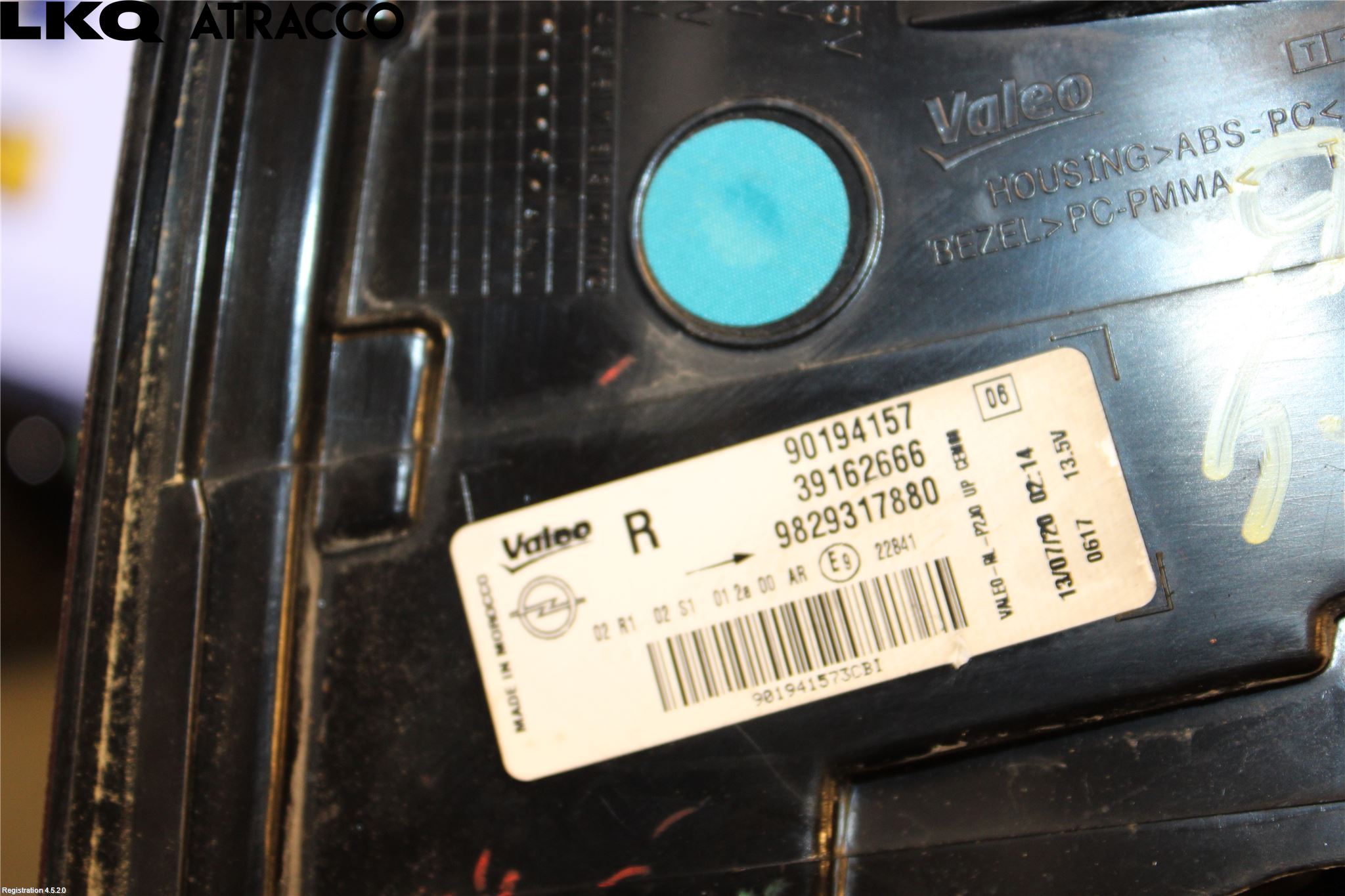 Opel CORSA F, CORSA-E 20- Baklykt Høyre