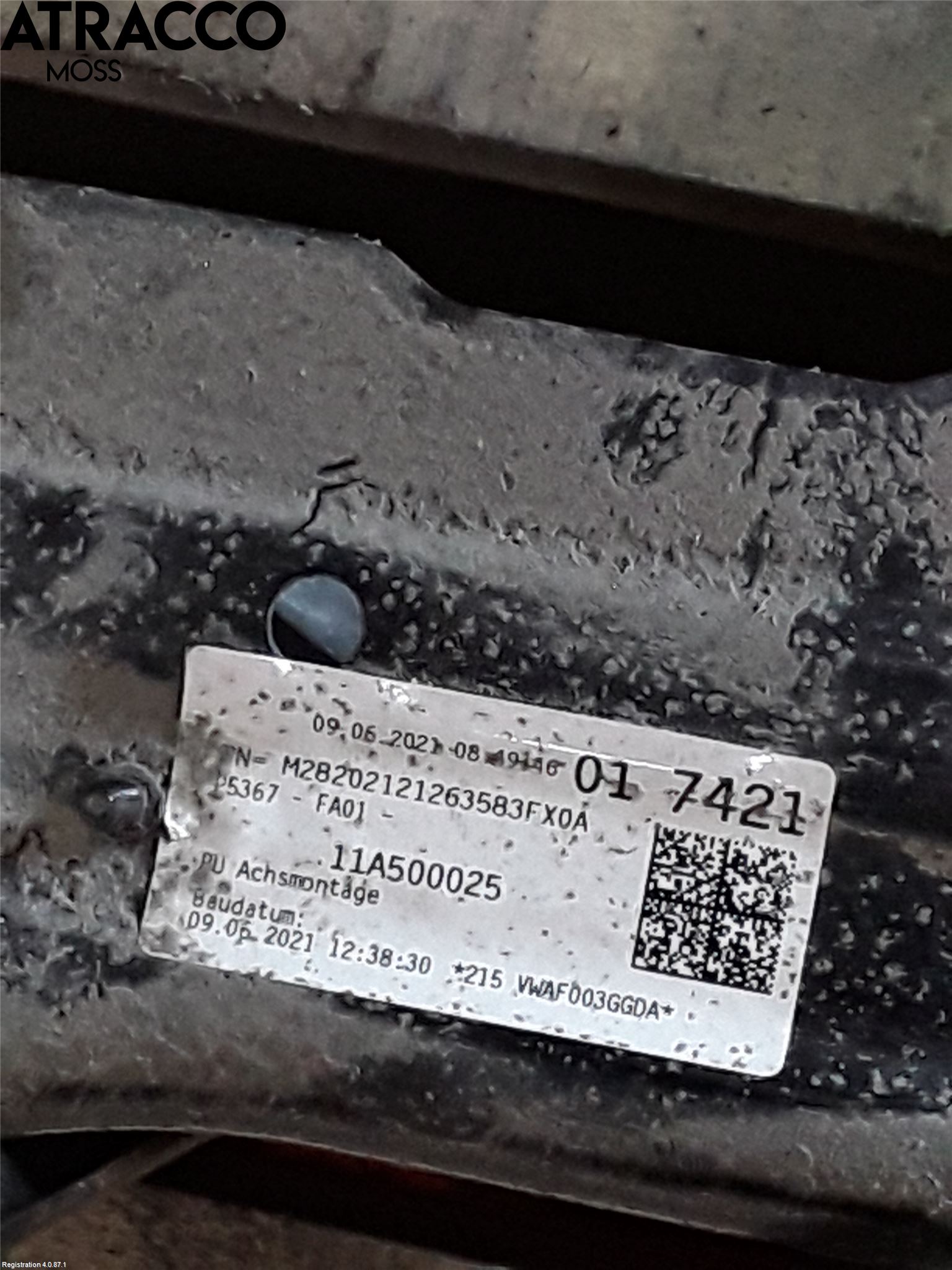 Volkswagen VW ID.4 21- Bakaksel Feste Travers-Ramme