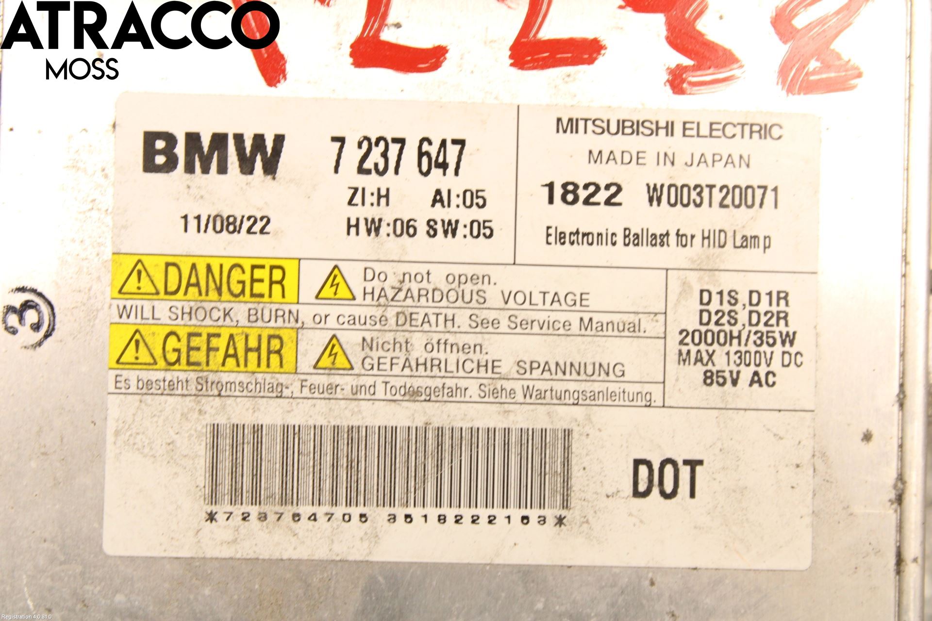 BMW 5 F10/F11/F18 09-17 Styreenhet Xenon