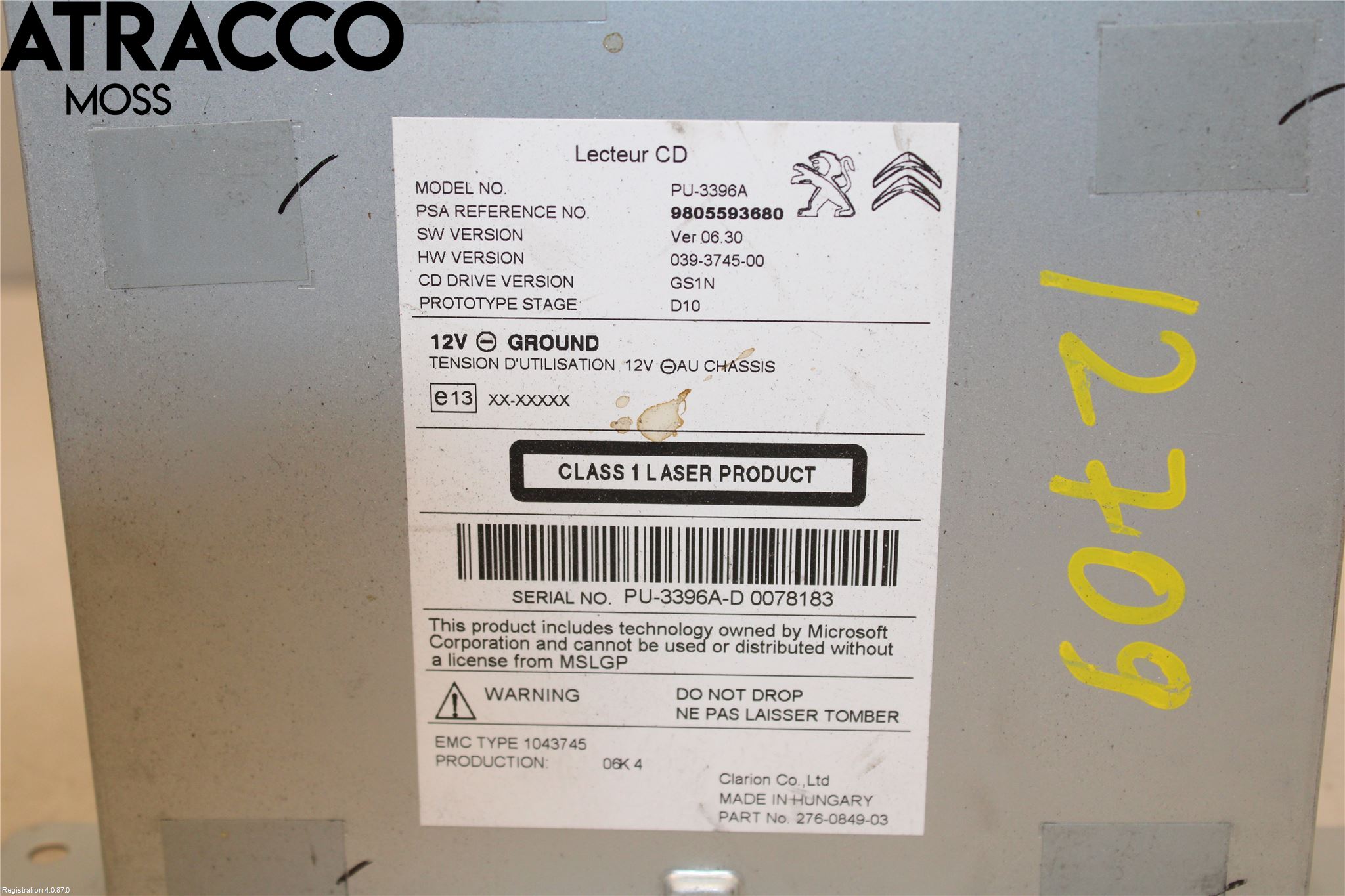 Peugeot 308 14-21 Stereo Cd Veksler