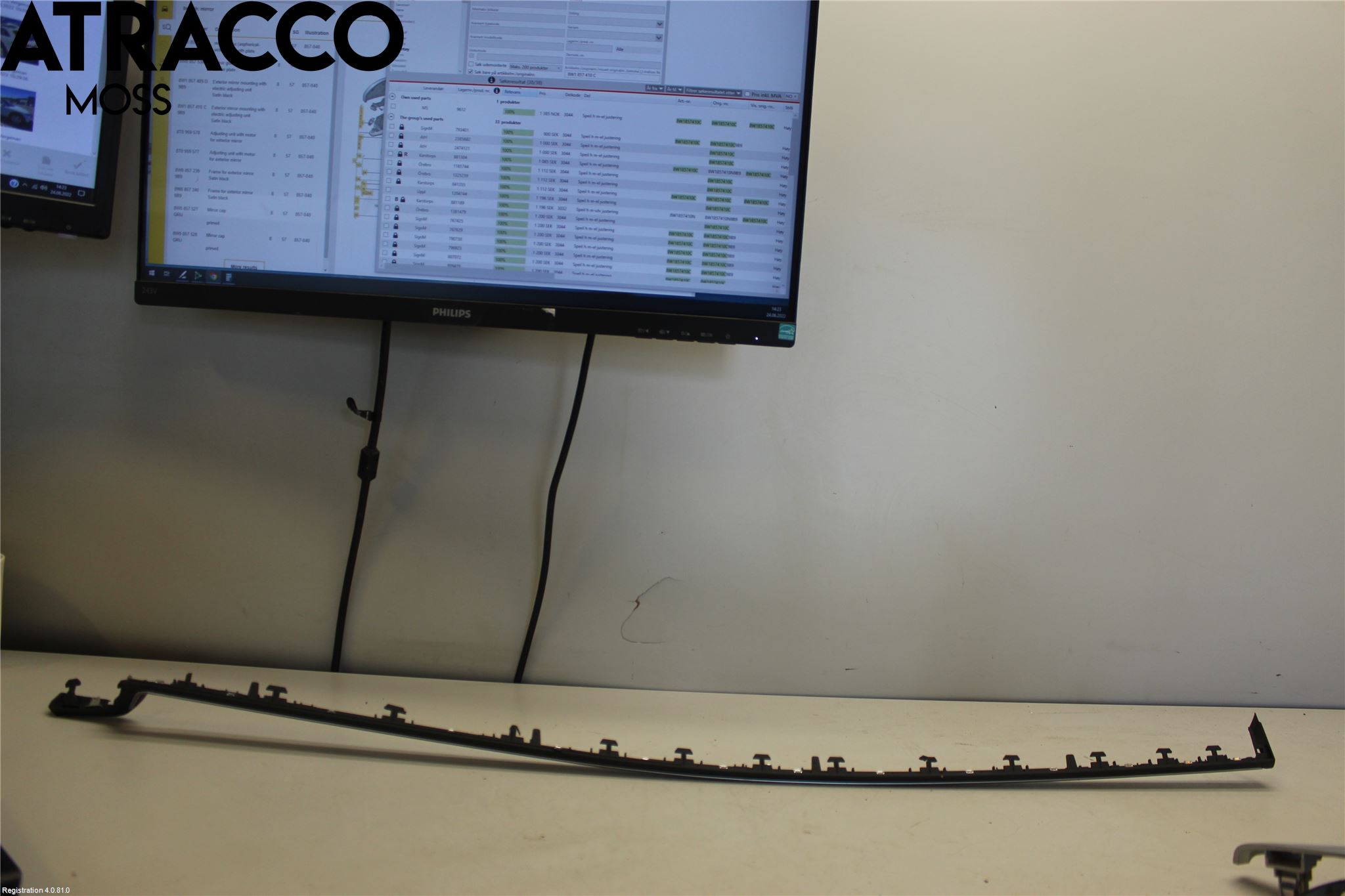 Audi A4/S4 B9 16-19 Innr Dekor Instrbord