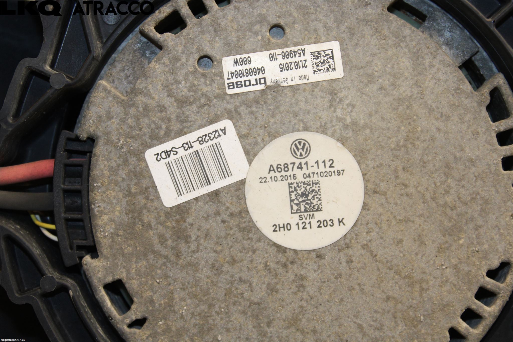 Volkswagen VW AMAROK 2H 10-22 Kjølevifte Elektrisk