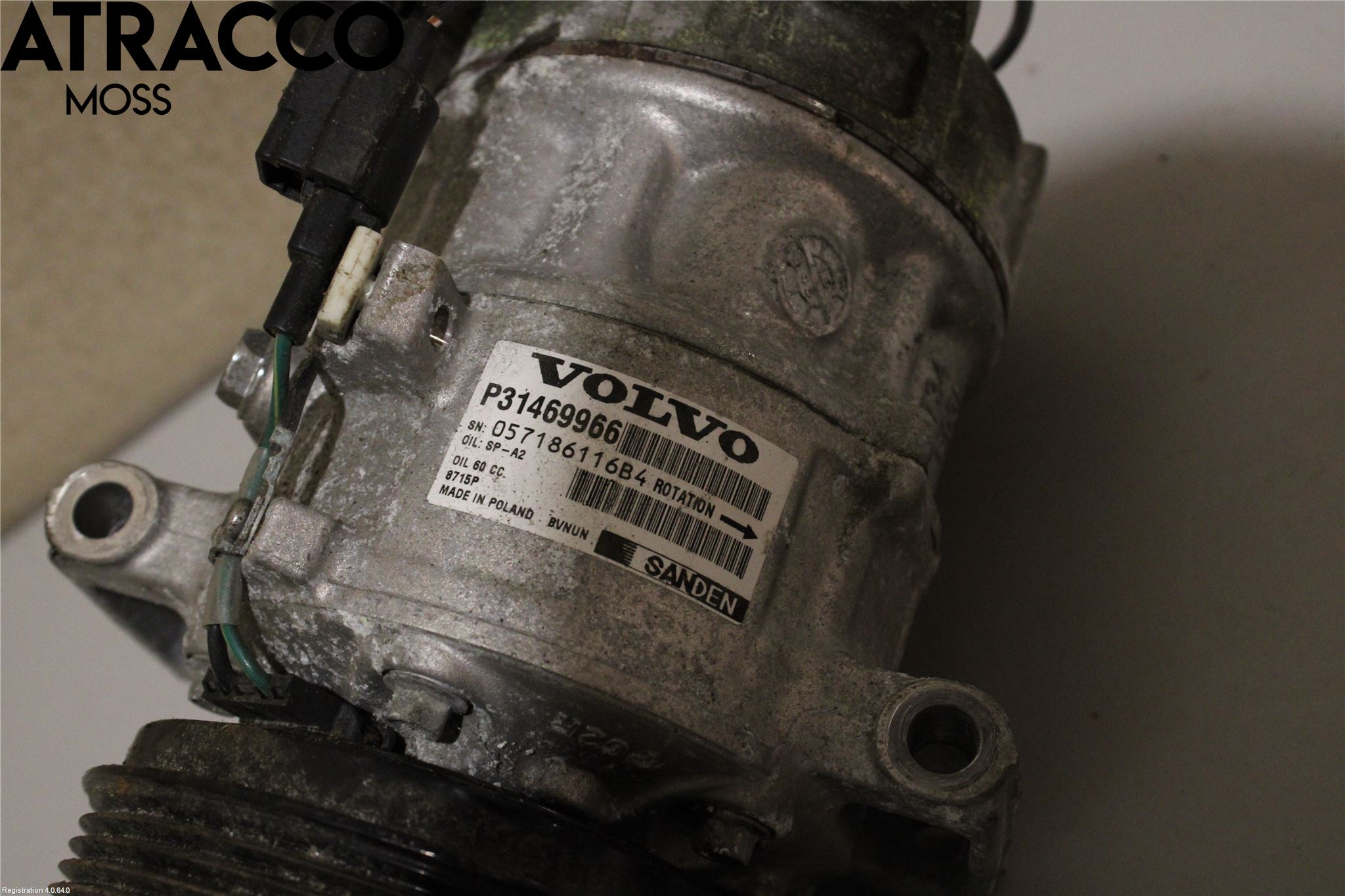 Volvo V40 12-19 Varme Ac Kompressor