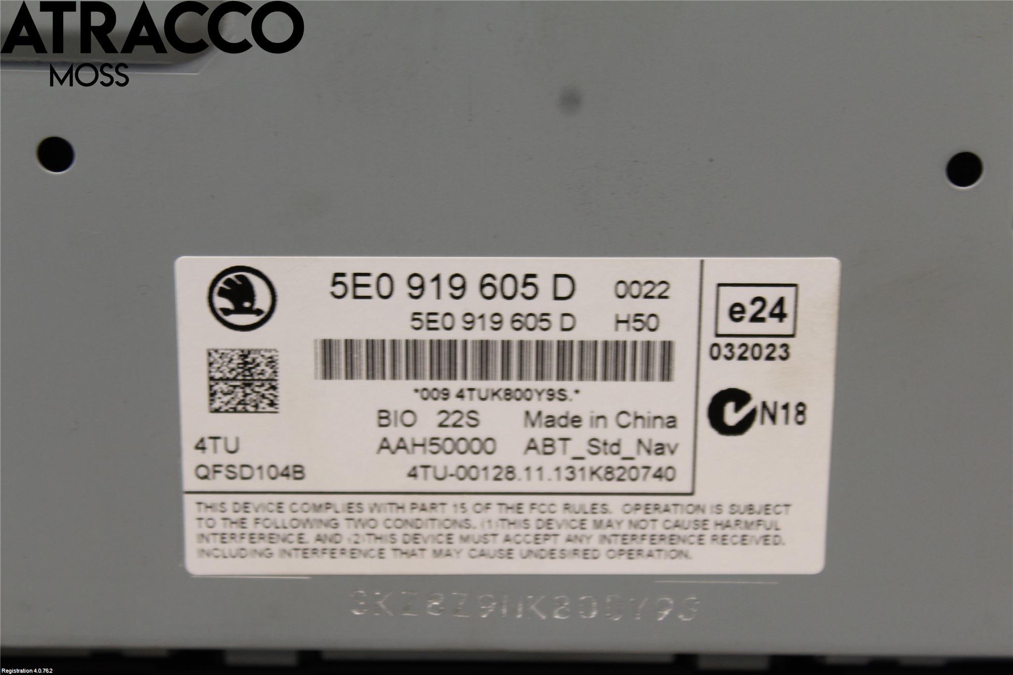 Skoda OCTAVIA (5E) 13-20 Multifunktionsdisplay