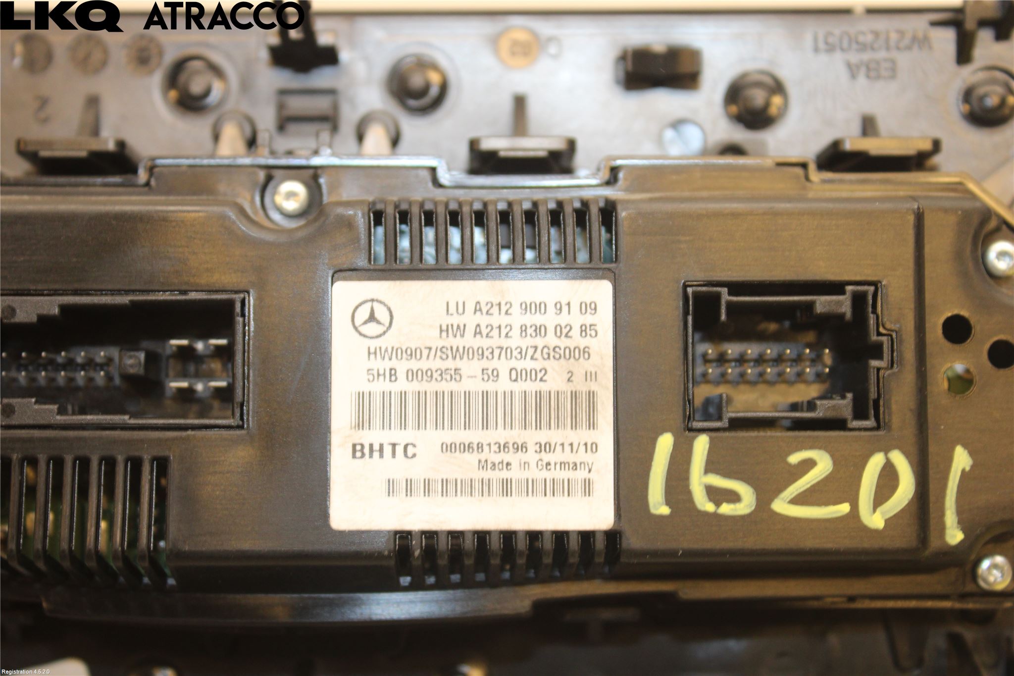 Mercedes-Benz MB E-KLASS (W212) 09-16 Varme Ac Betjening-Display