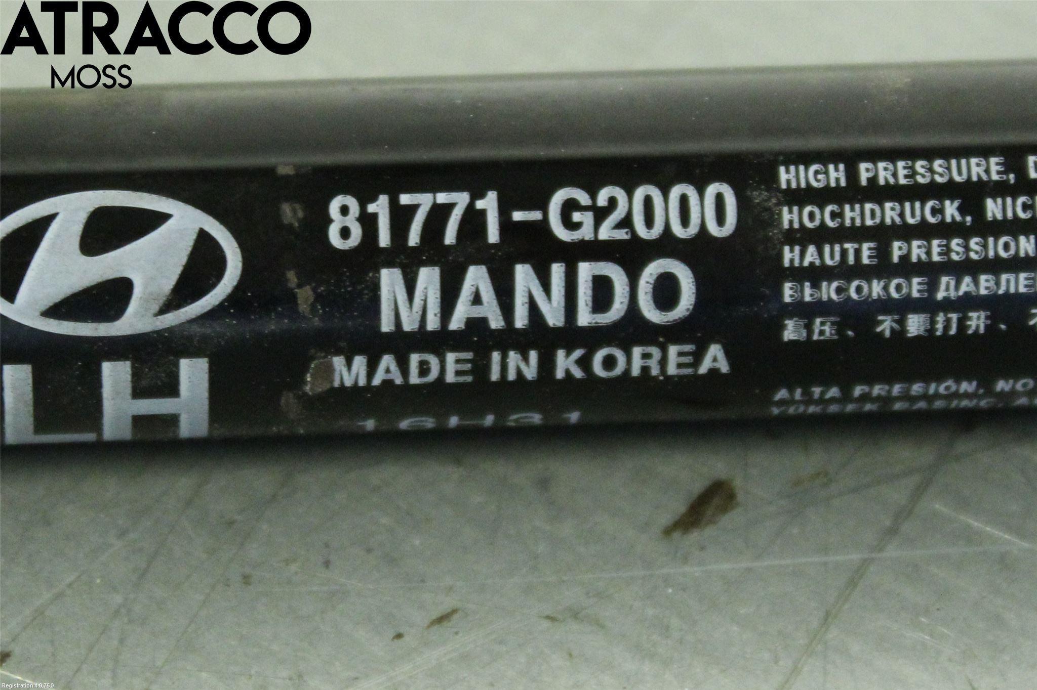 Hyundai IONIQ AE 17-22 Bakluke Demper-Gassfjær