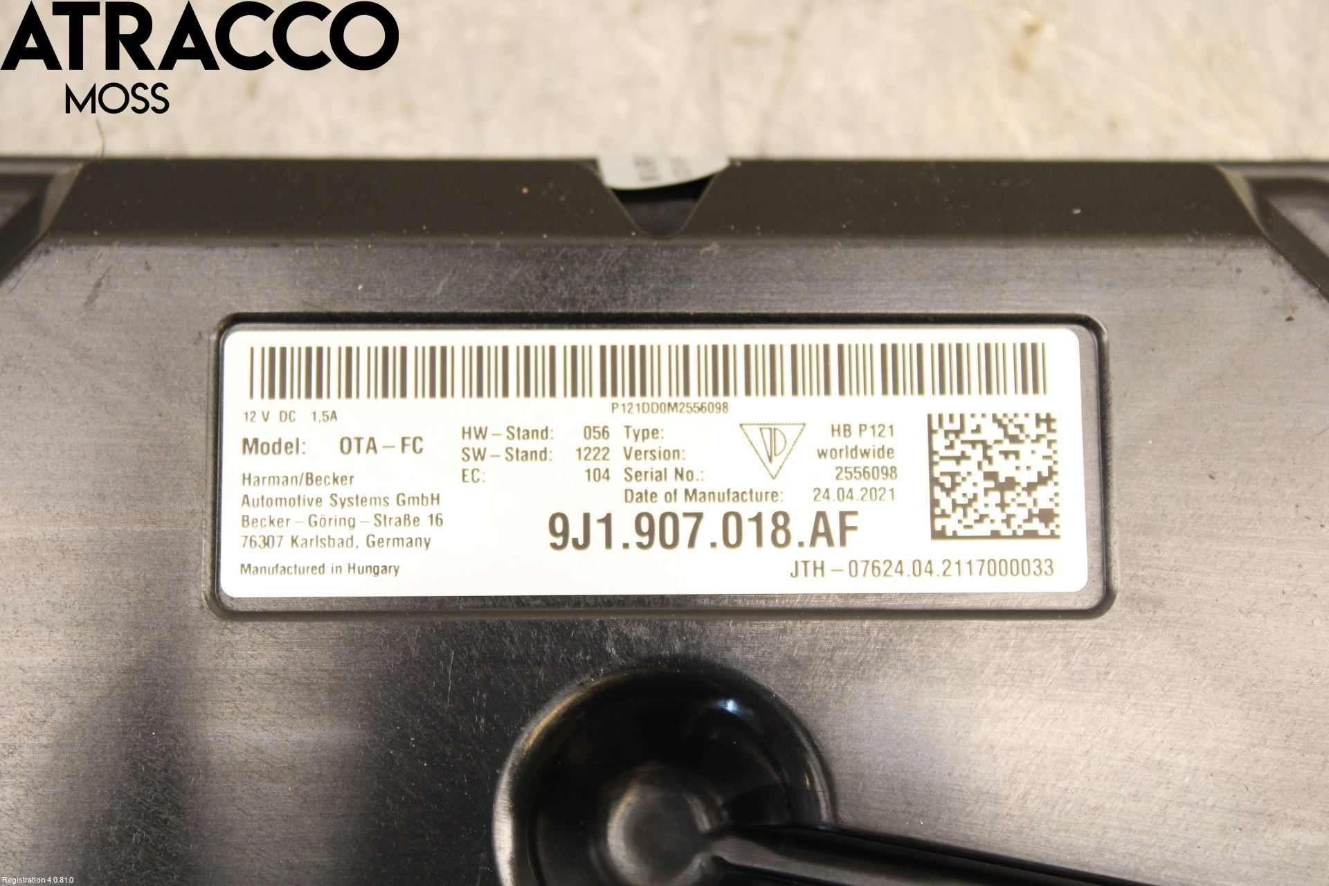 Porsche TAYCAN 20- Styreenhet Øvrig