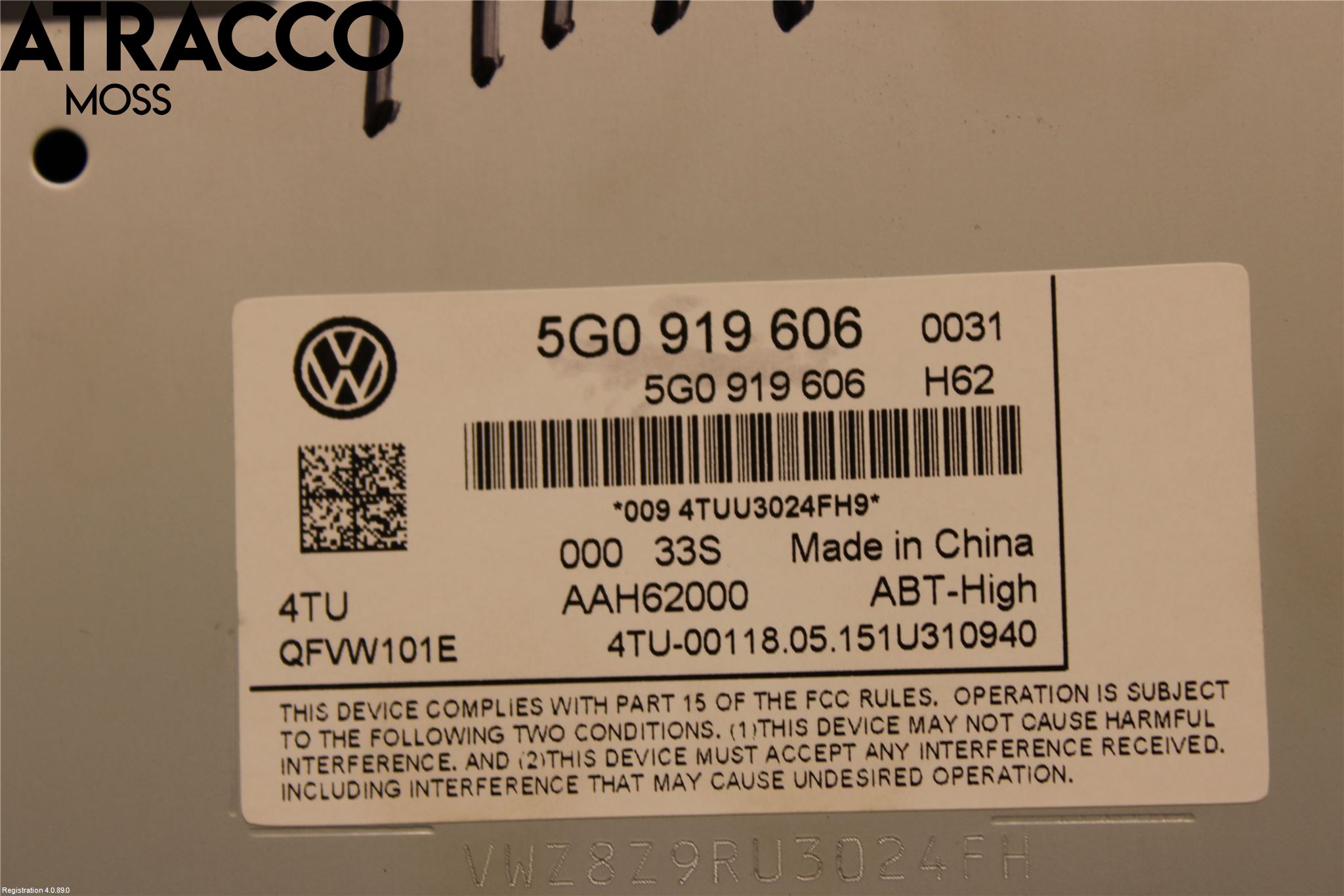 Volkswagen VW GOLF / E-GOLF VII 13-20 Multifunktionsdisplay