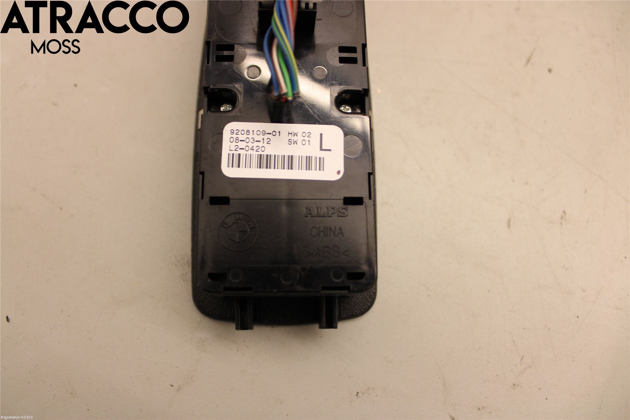 BMW 3 F30/F31/F80 12-19 Bryter Vindusheis