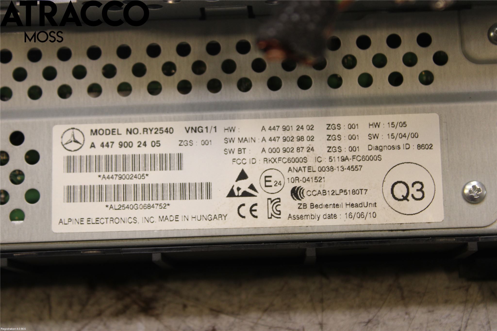 Mercedes-Benz MB VITO/V-KLASS (W640,W447,W448) 14- Multifunktionsdisplay