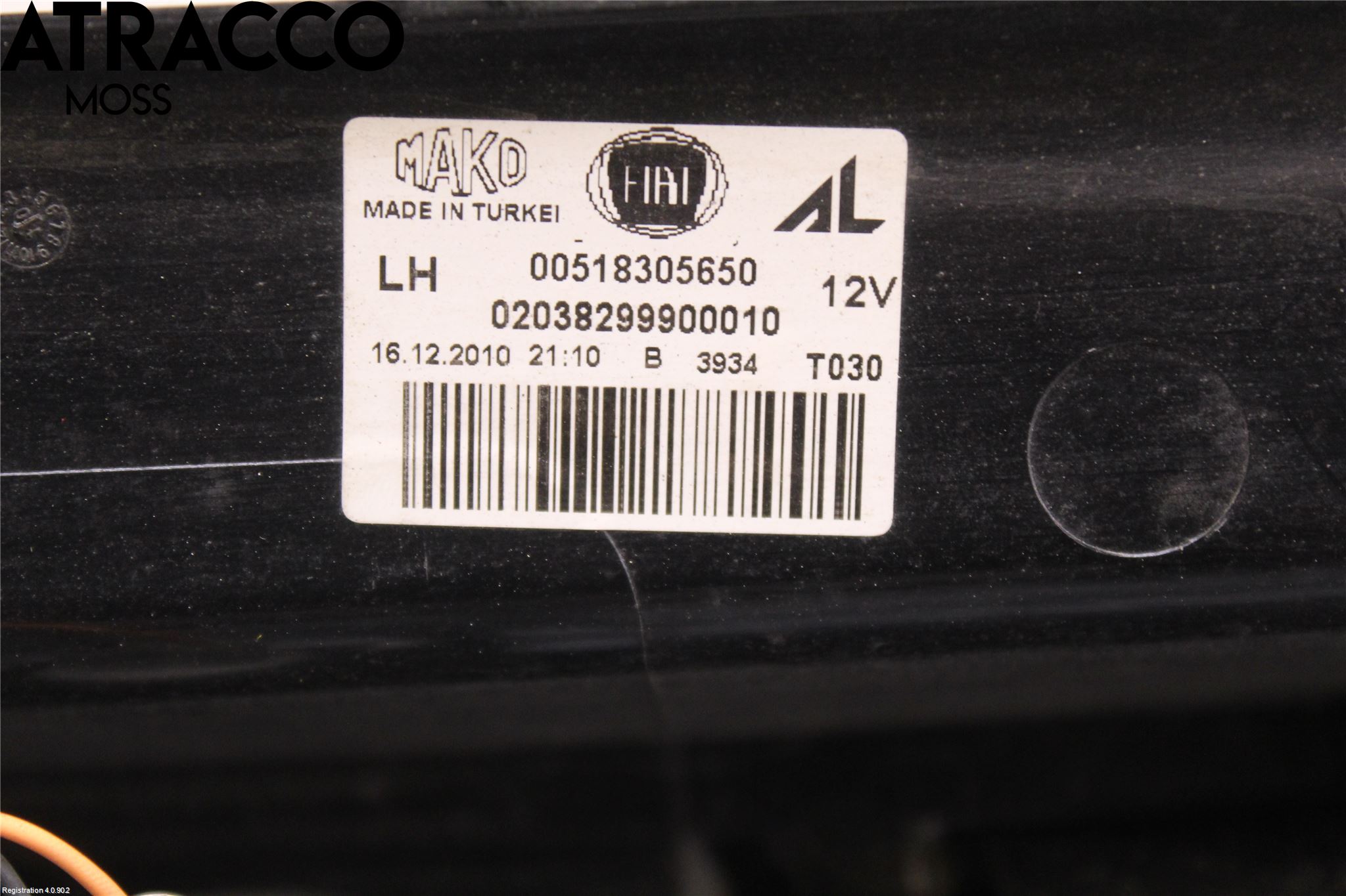 Fiat DOBLO CARGO Baklykt Venstre