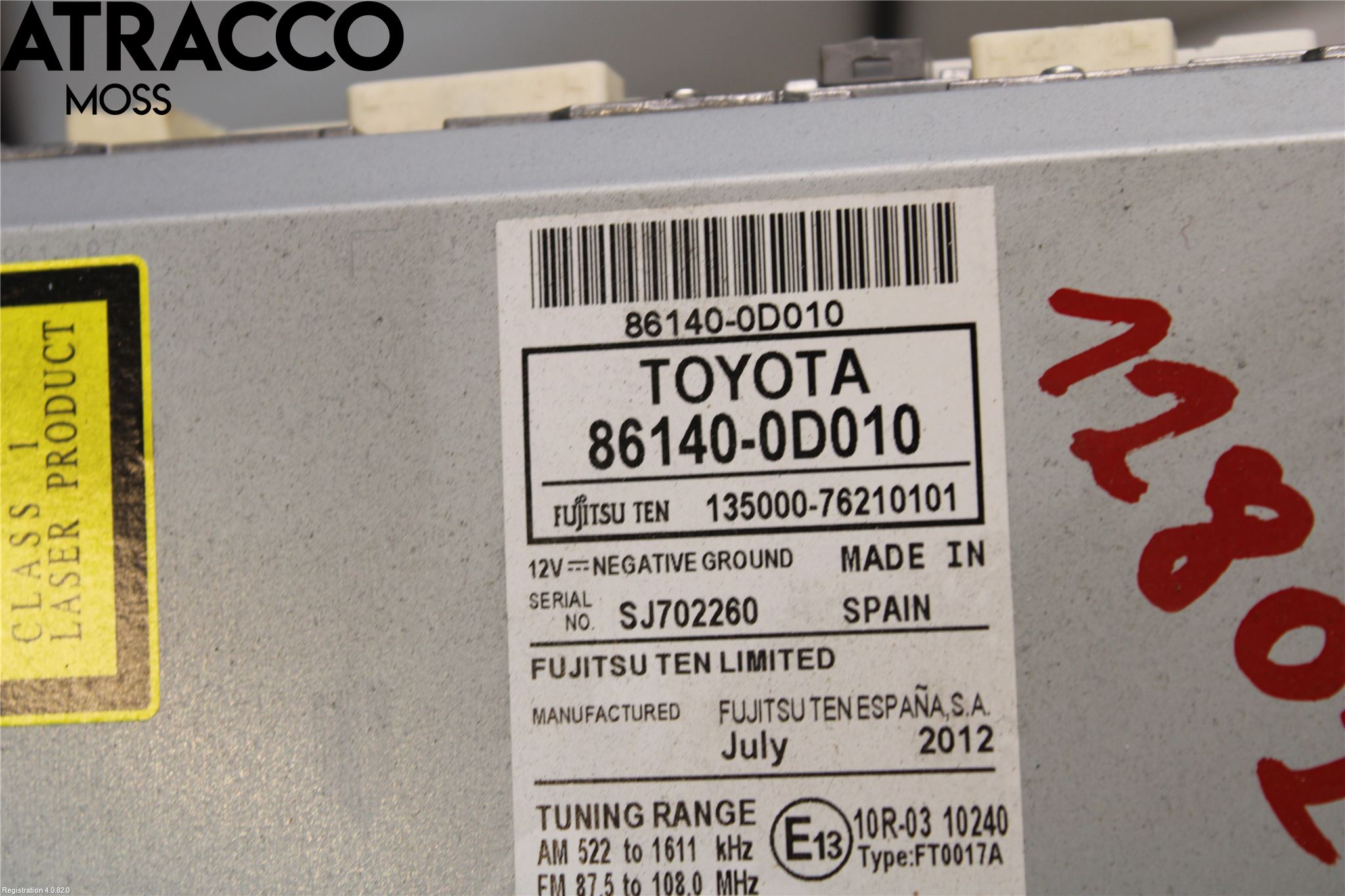 Toyota YARIS XP130 12-14 Gps Navigator