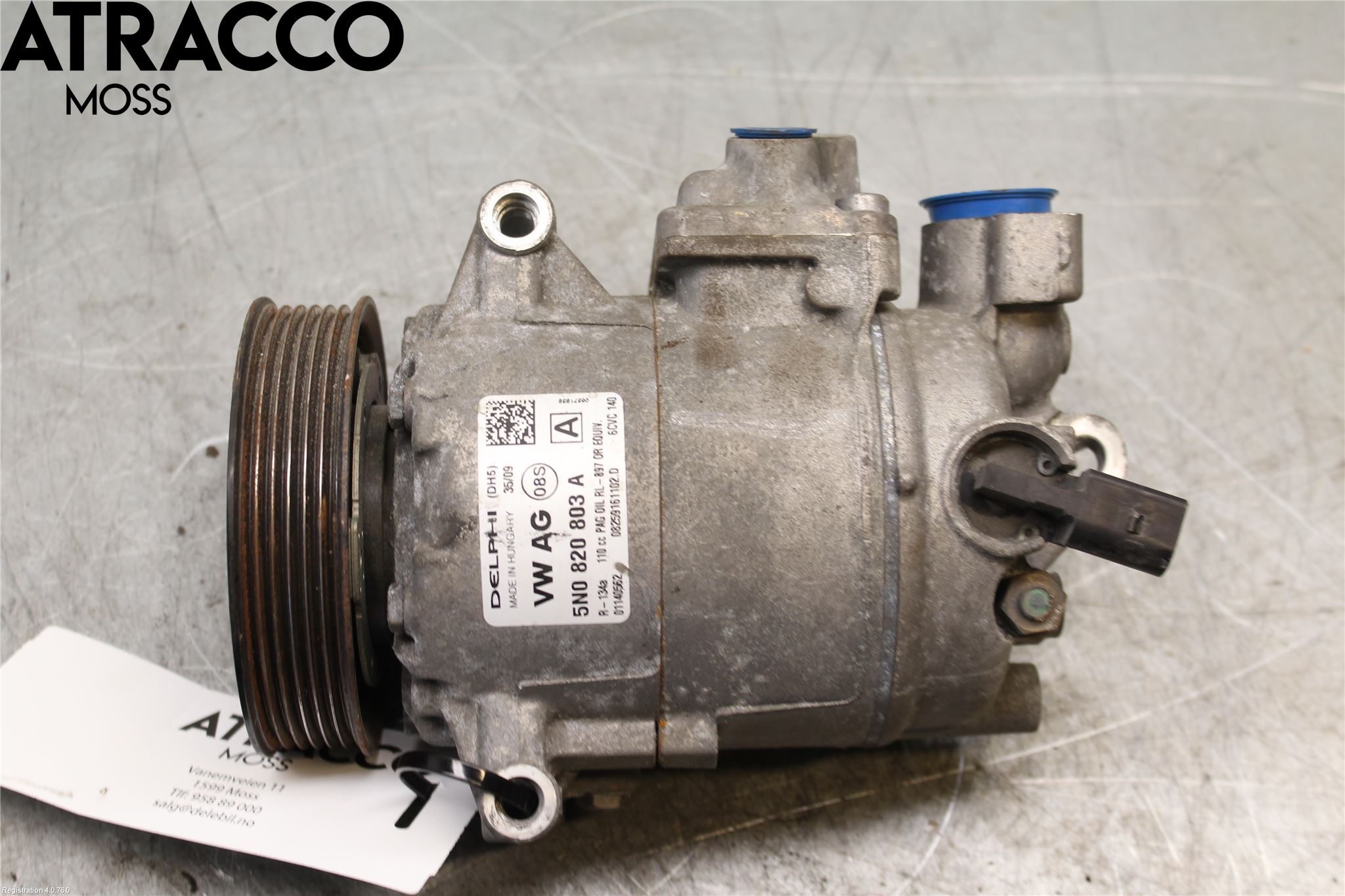 Volkswagen VW GOLF PLUS/CROSS GOLF 04-14 Varme Ac Kompressor