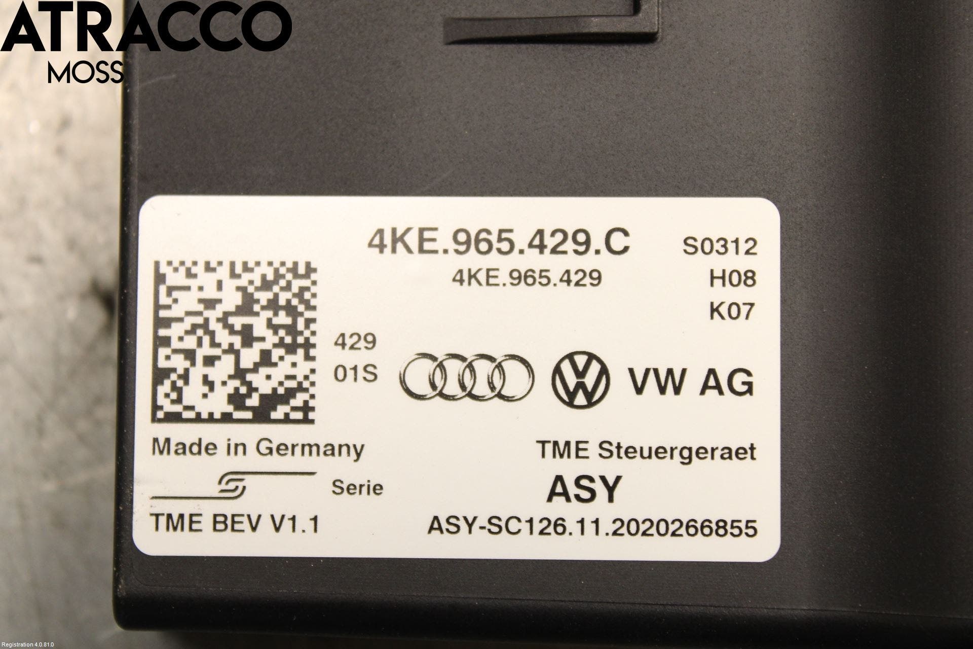 Audi E-TRON, S GE 19- Styreenhet Øvrig