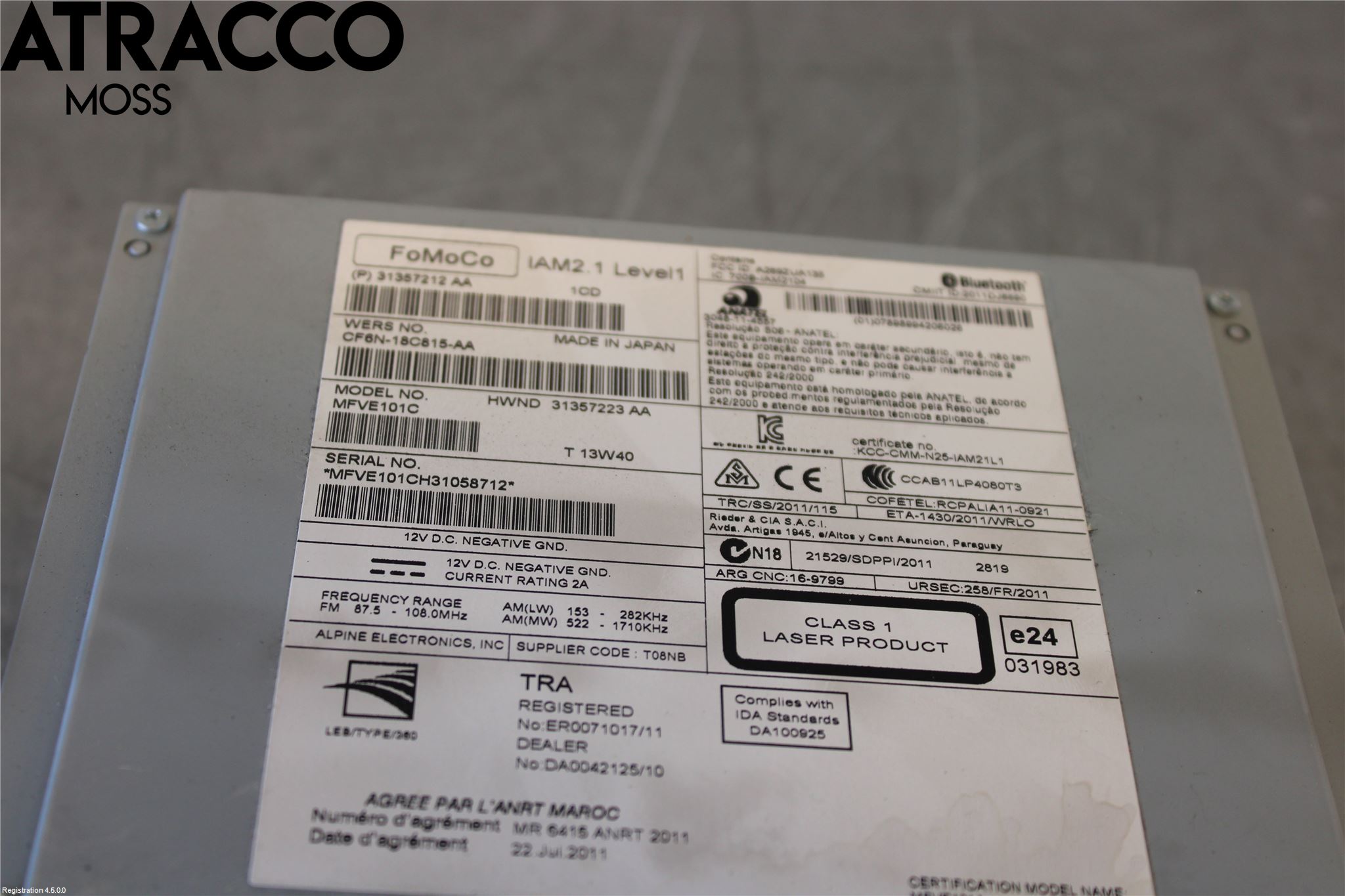 Volvo V40 12-19 Stereo Radio Med Cd