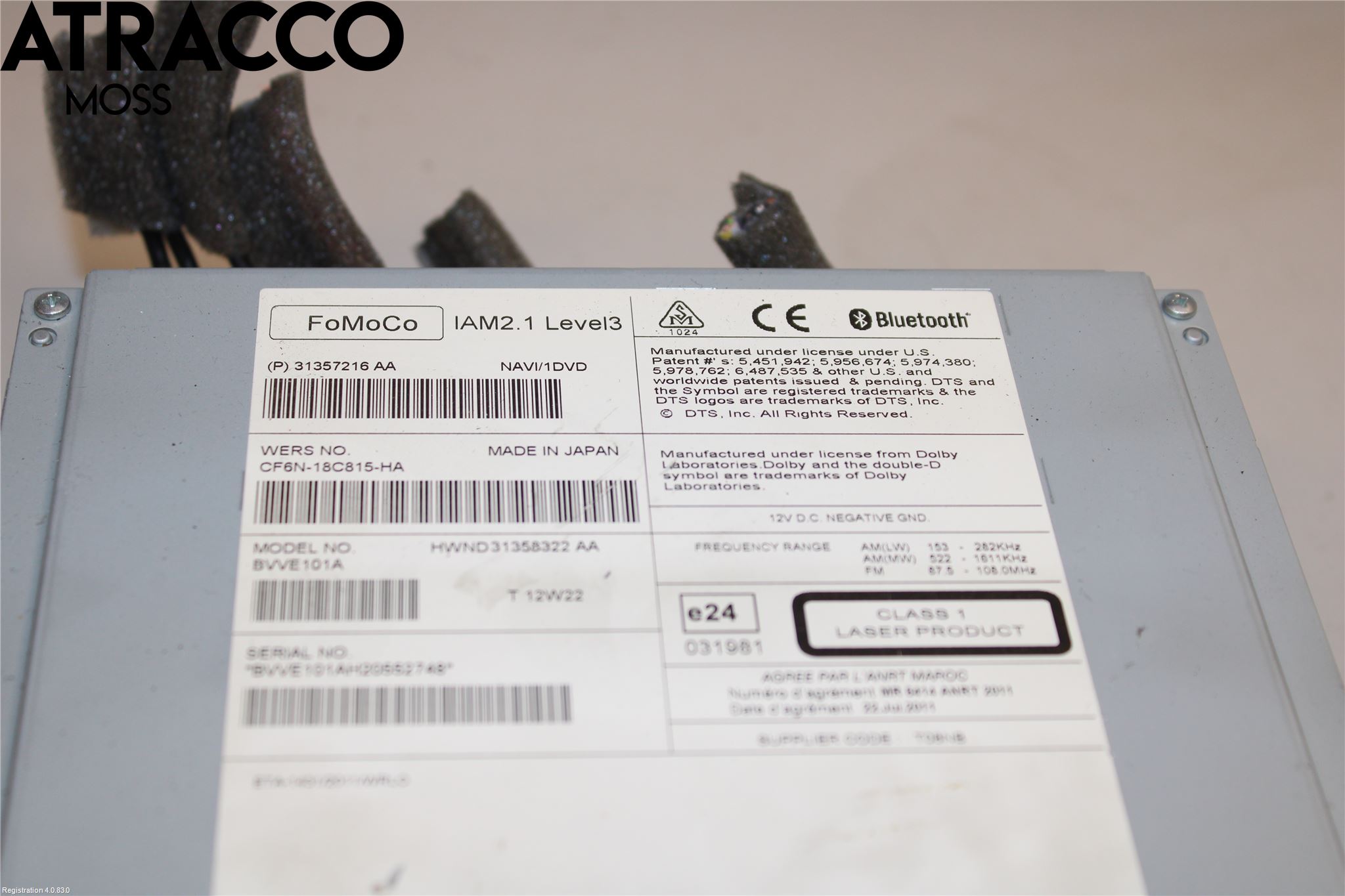 Volvo V40 12-19 Stereo Radio