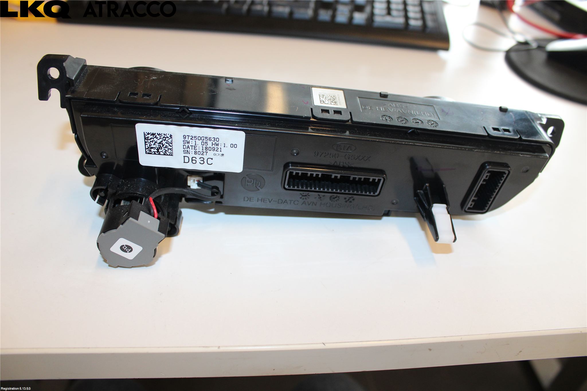Kia NIRO (DE) 17-22 Varme Ac Betjening-Display