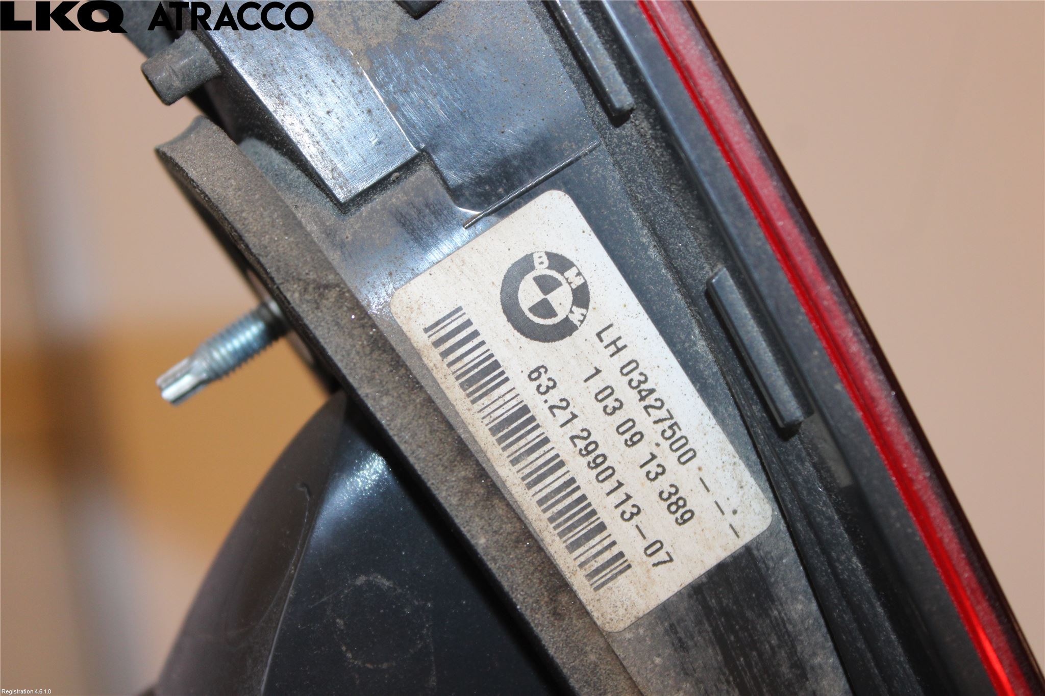 BMW X1 E84 10-15 Baklykt Venstre  På Luke(Indre