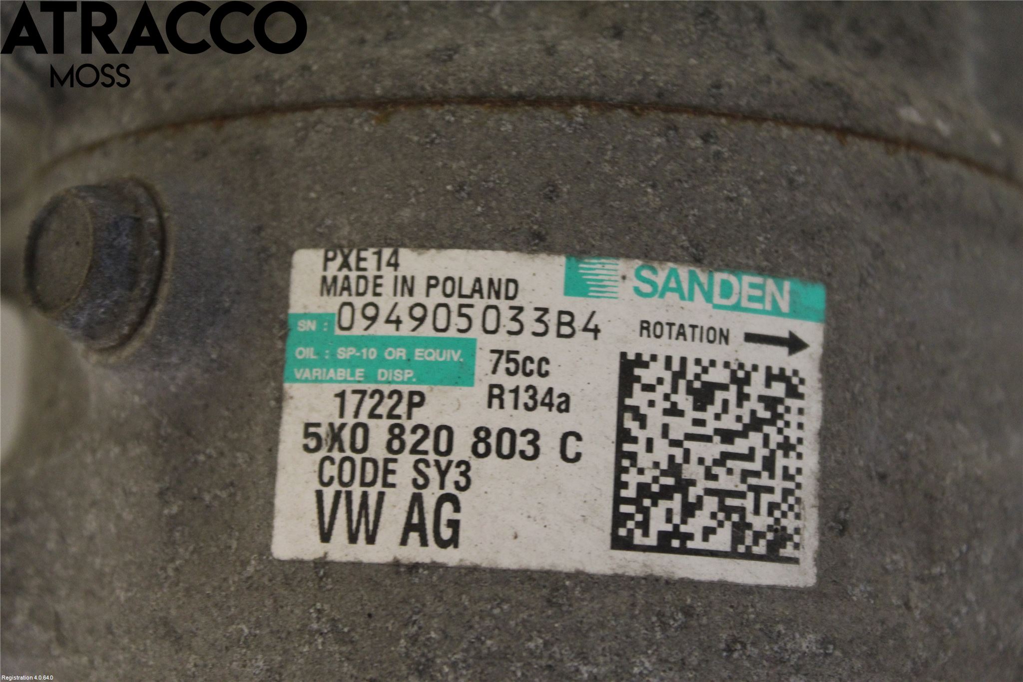 Audi A1/S1 11-18 Varme Ac Kompressor