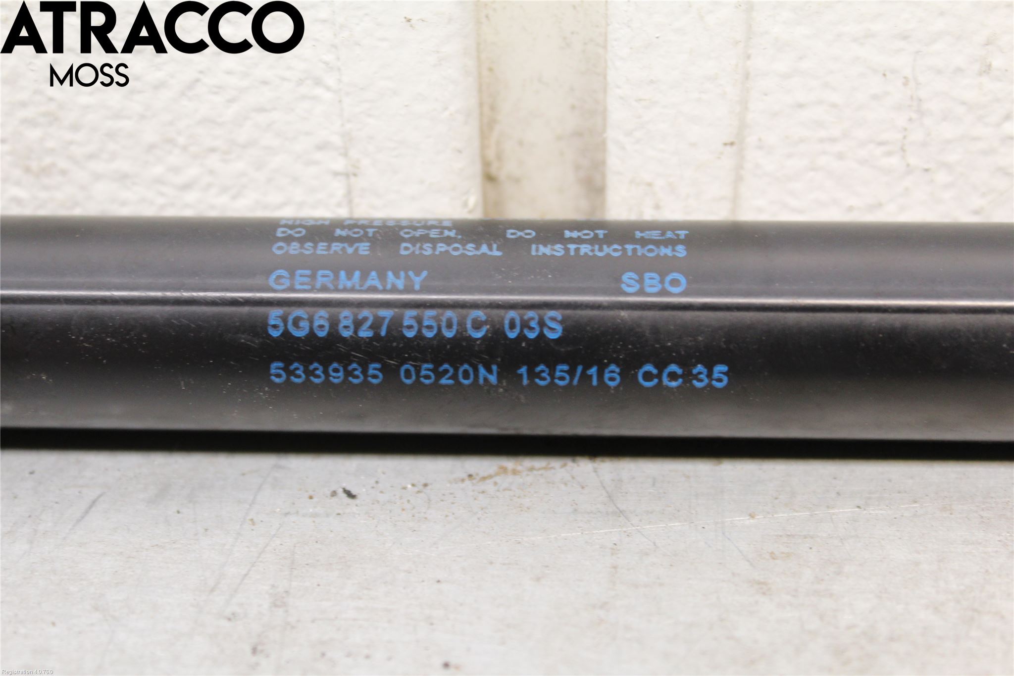 Volkswagen VW GOLF / E-GOLF VII 13-20 Bakluke Demper-Gassfjær