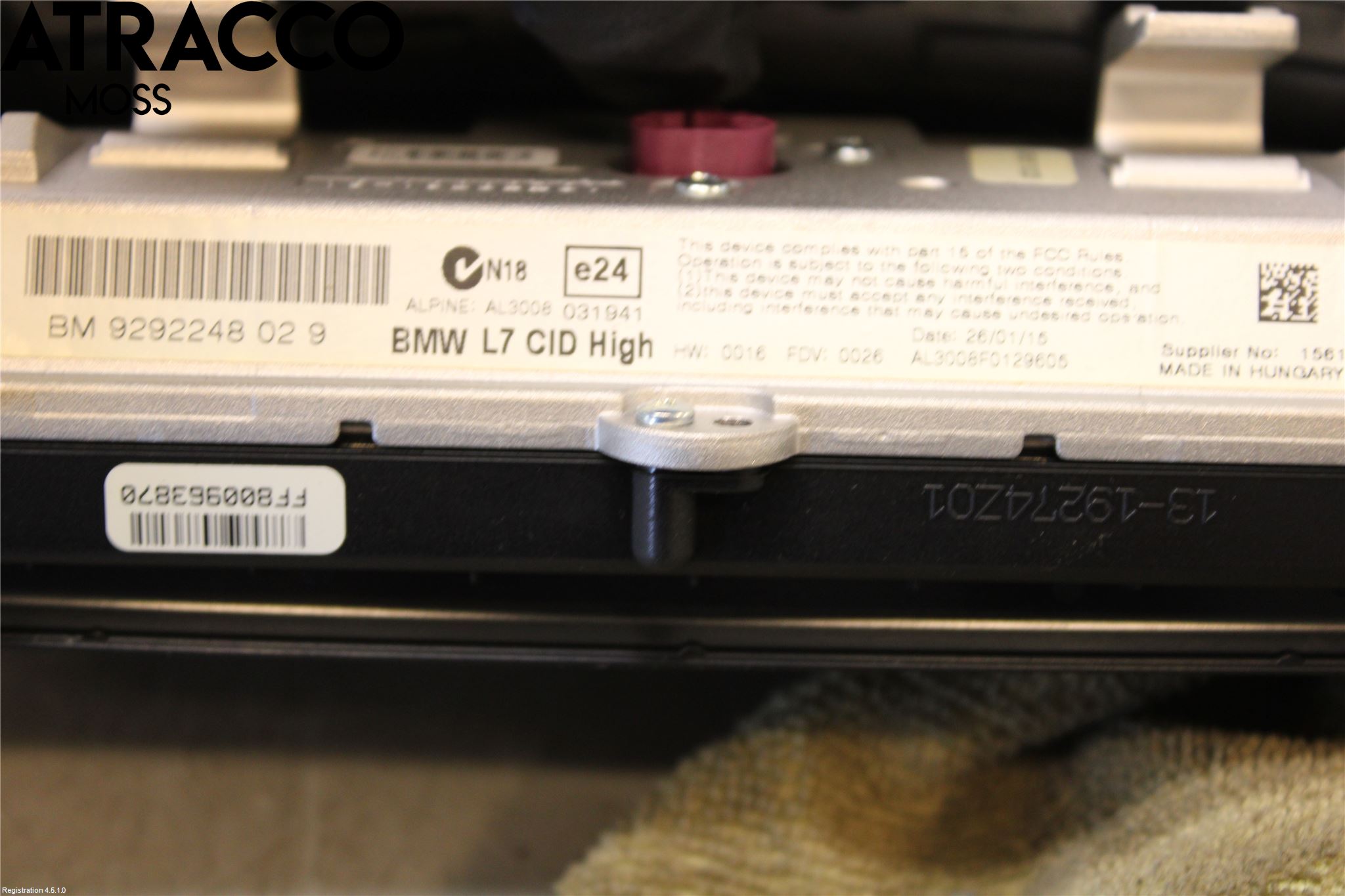 BMW 3 F30/F31/F80 12-19 Multifunktionsdisplay